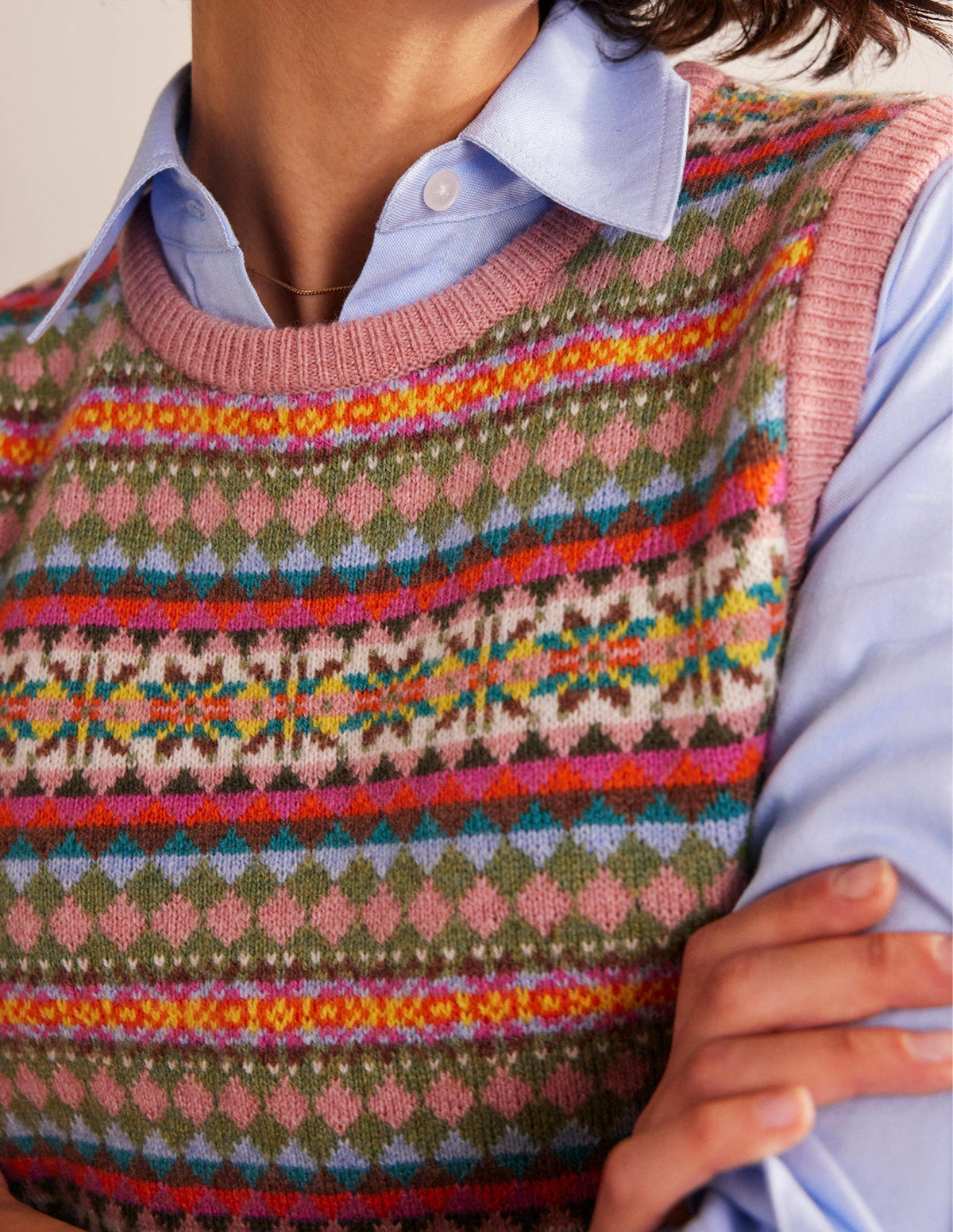 Edie Fair Isle Tank-Heritage - Image 2