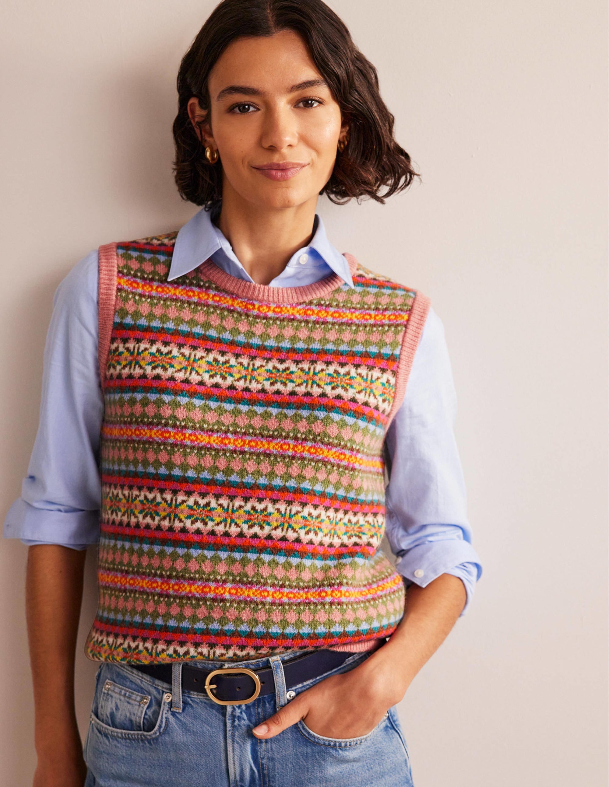 Edie Fair Isle Tank-Heritage - Image 4