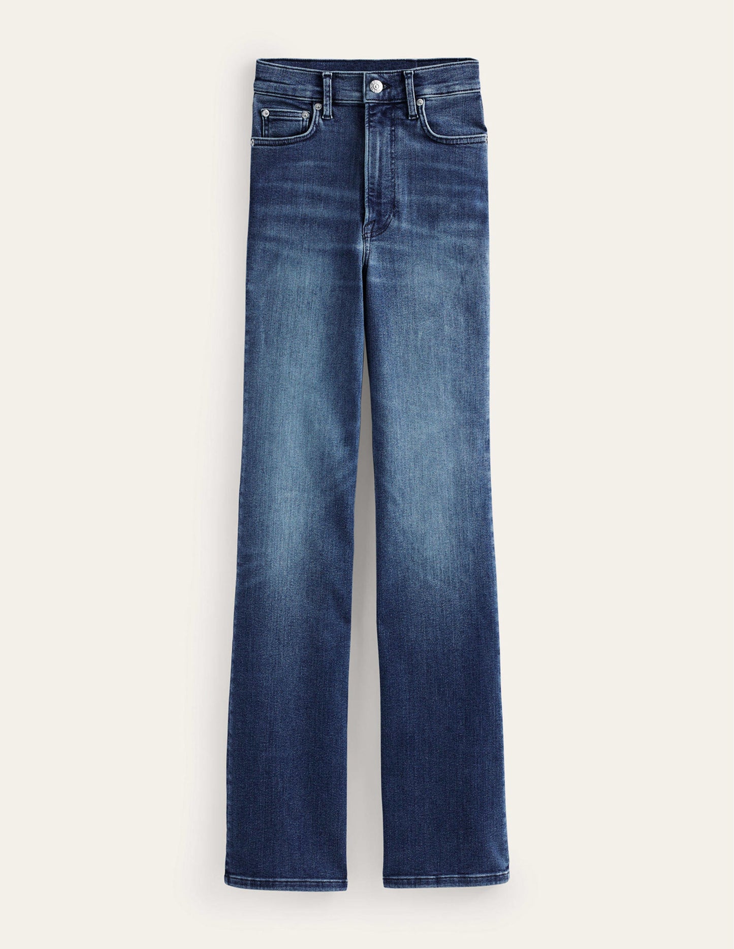 Hoch geschnittene Jeans mit klassisch geradem Bein-Authentisch Vintage