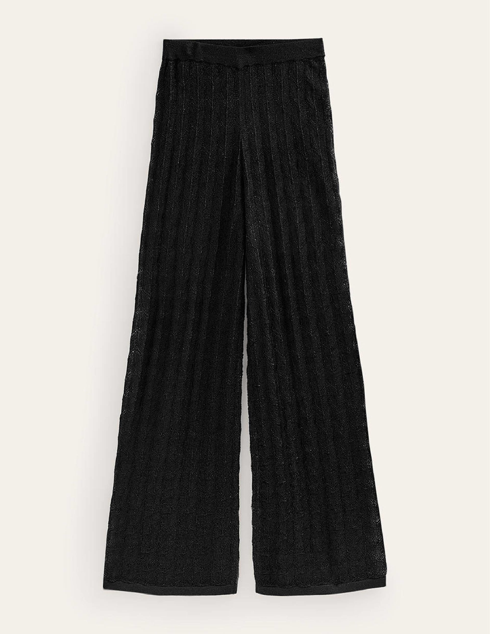 Strandhose aus Strick-Metallic Schwarz - Image 5