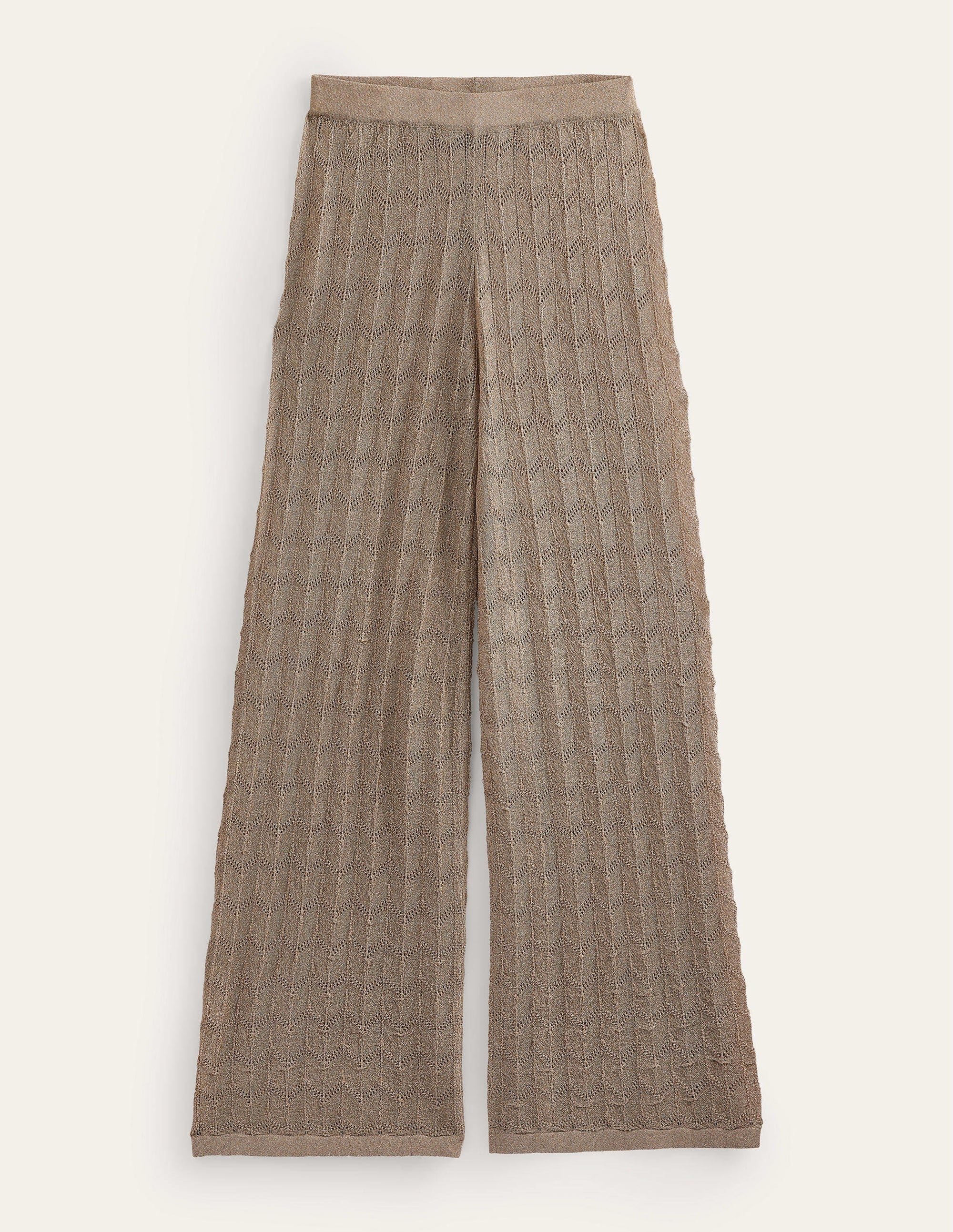 Knitted Beach Trousers-Metallic Stone - Image 5