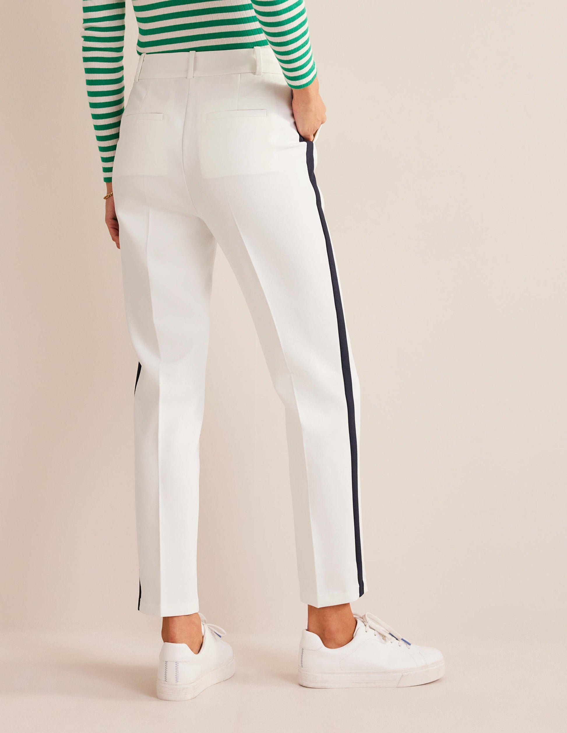 Pantalon Kew rayé sur les côtés-Ivoire à rayures latérales-3