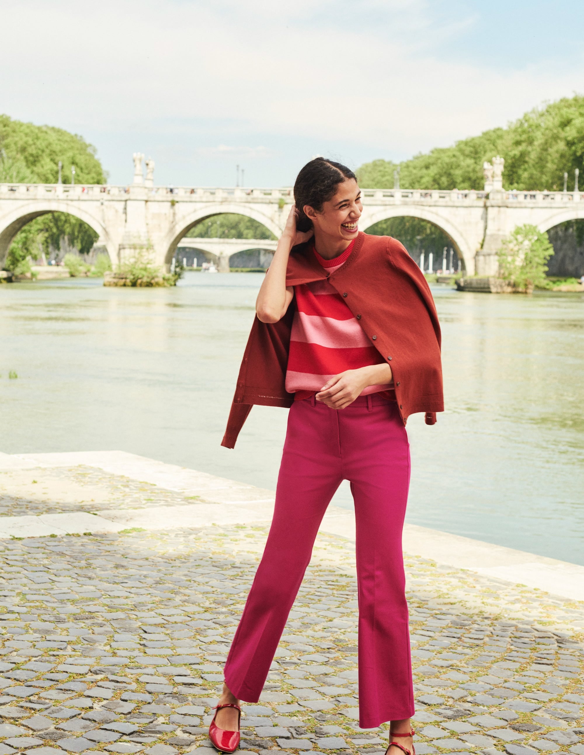 Pantalon Chelsea en bi-stretch-Magenta - Image 8