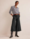 Jupe-culotte large et fluide-Noir