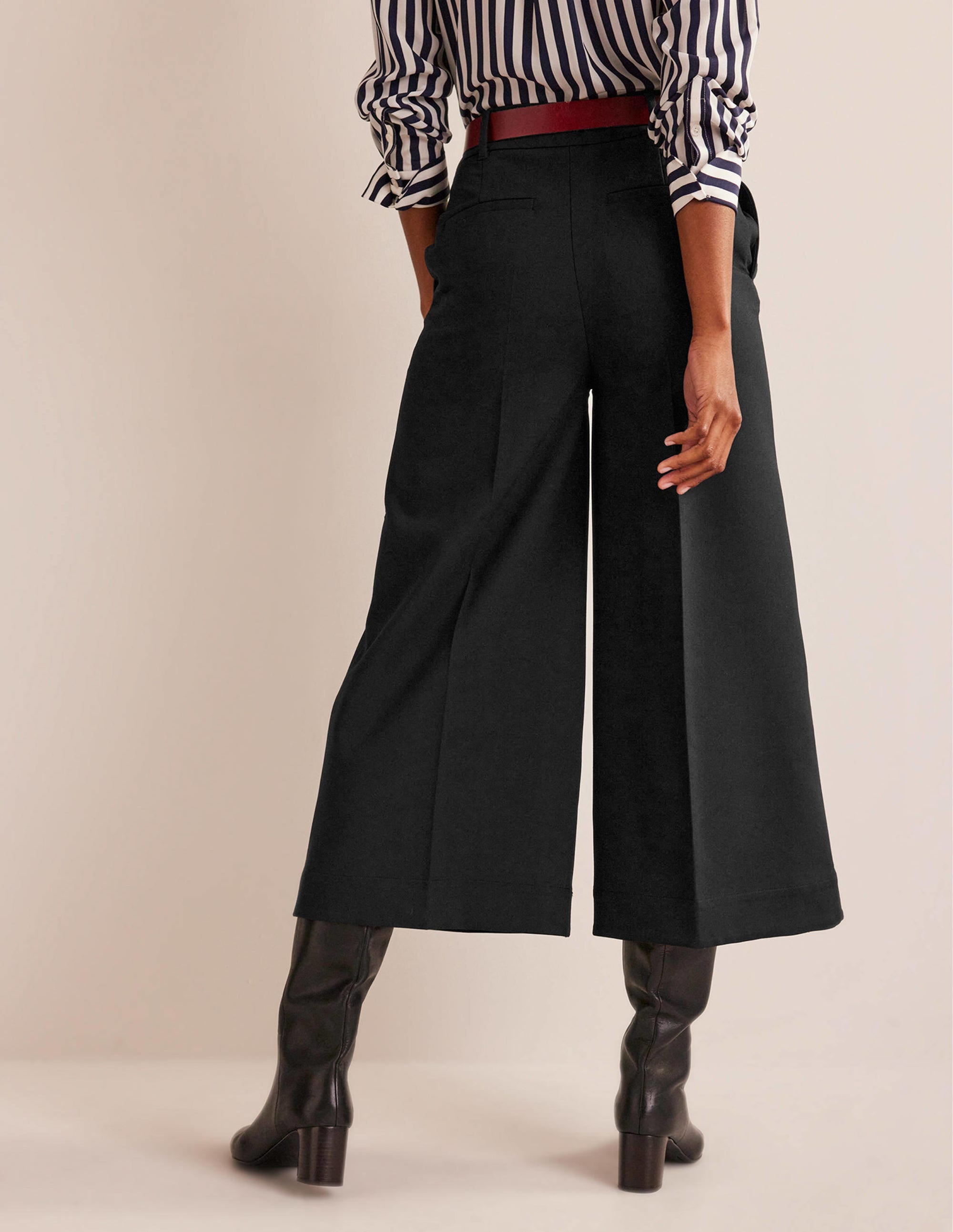 Jupe-culotte large et fluide-Noir - Image 3