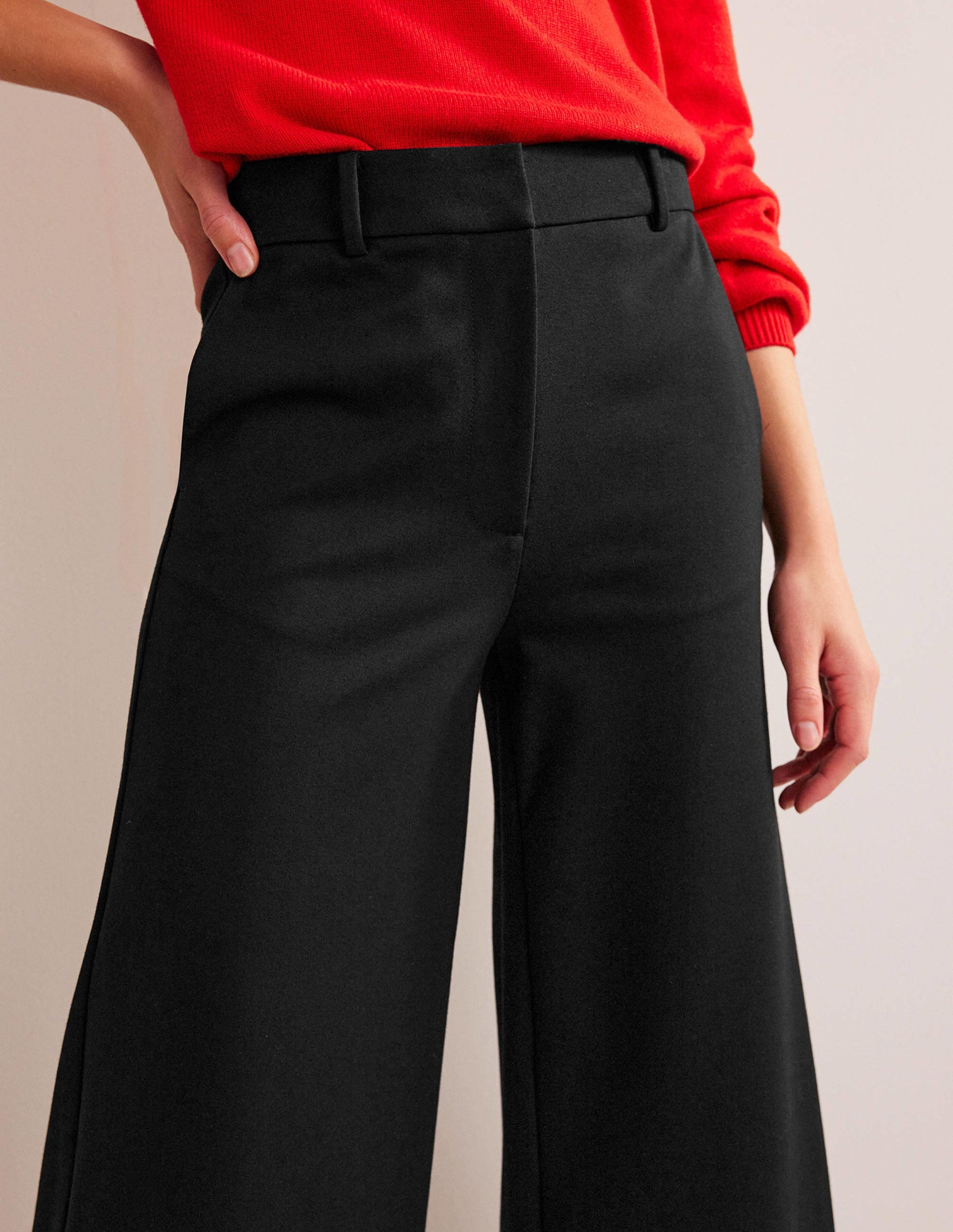Jupe-culotte large en jersey-Noir-2