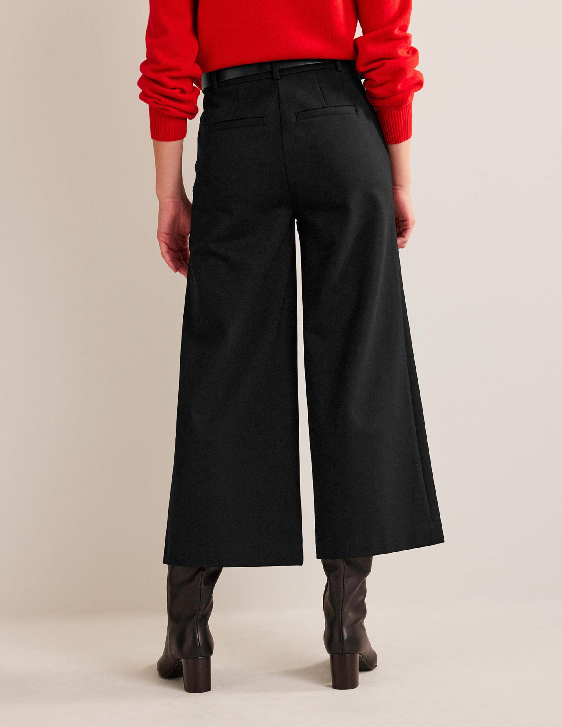 Jupe-culotte large en jersey-Noir-3