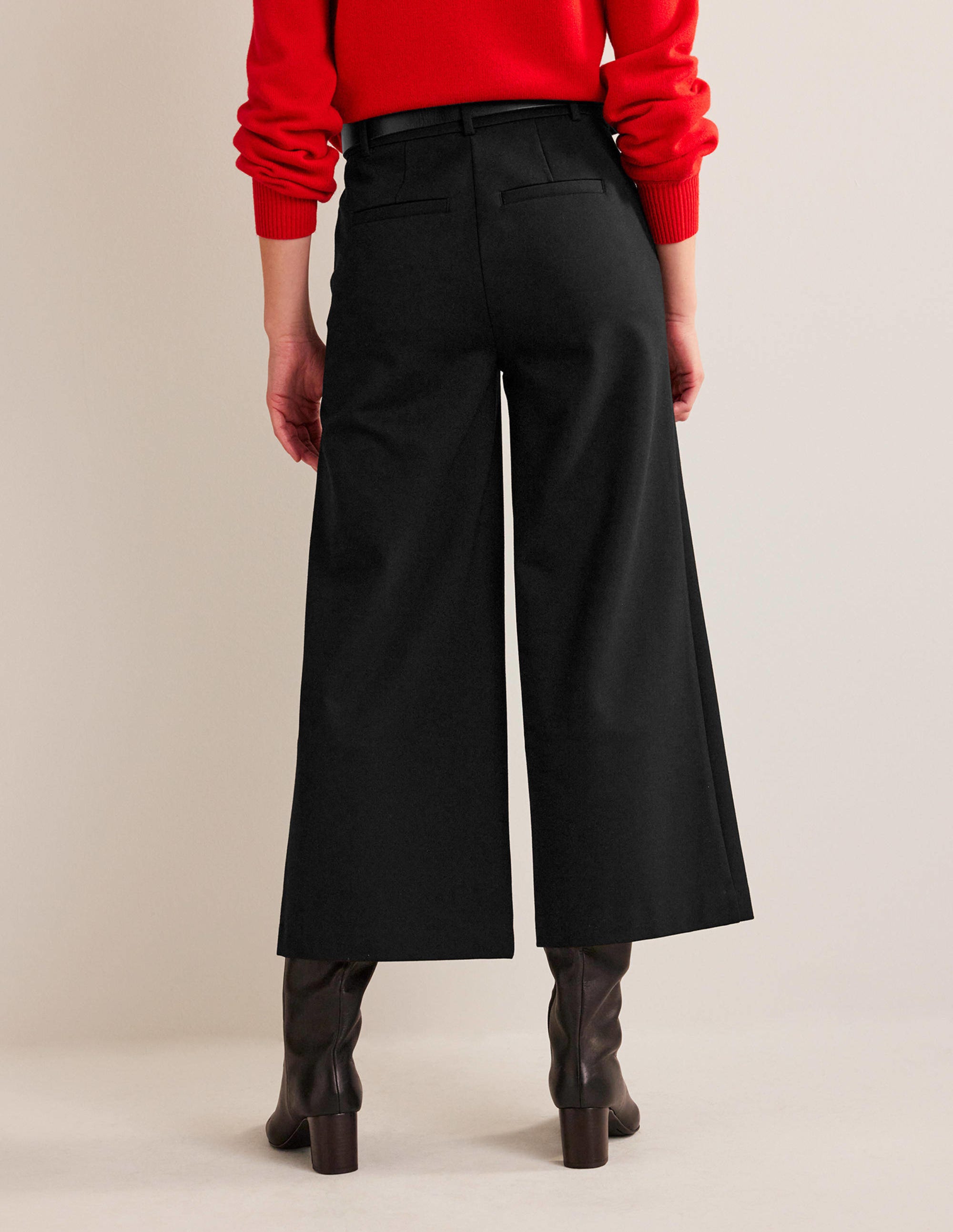 Jupe-culotte large en jersey-Noir - Image 3