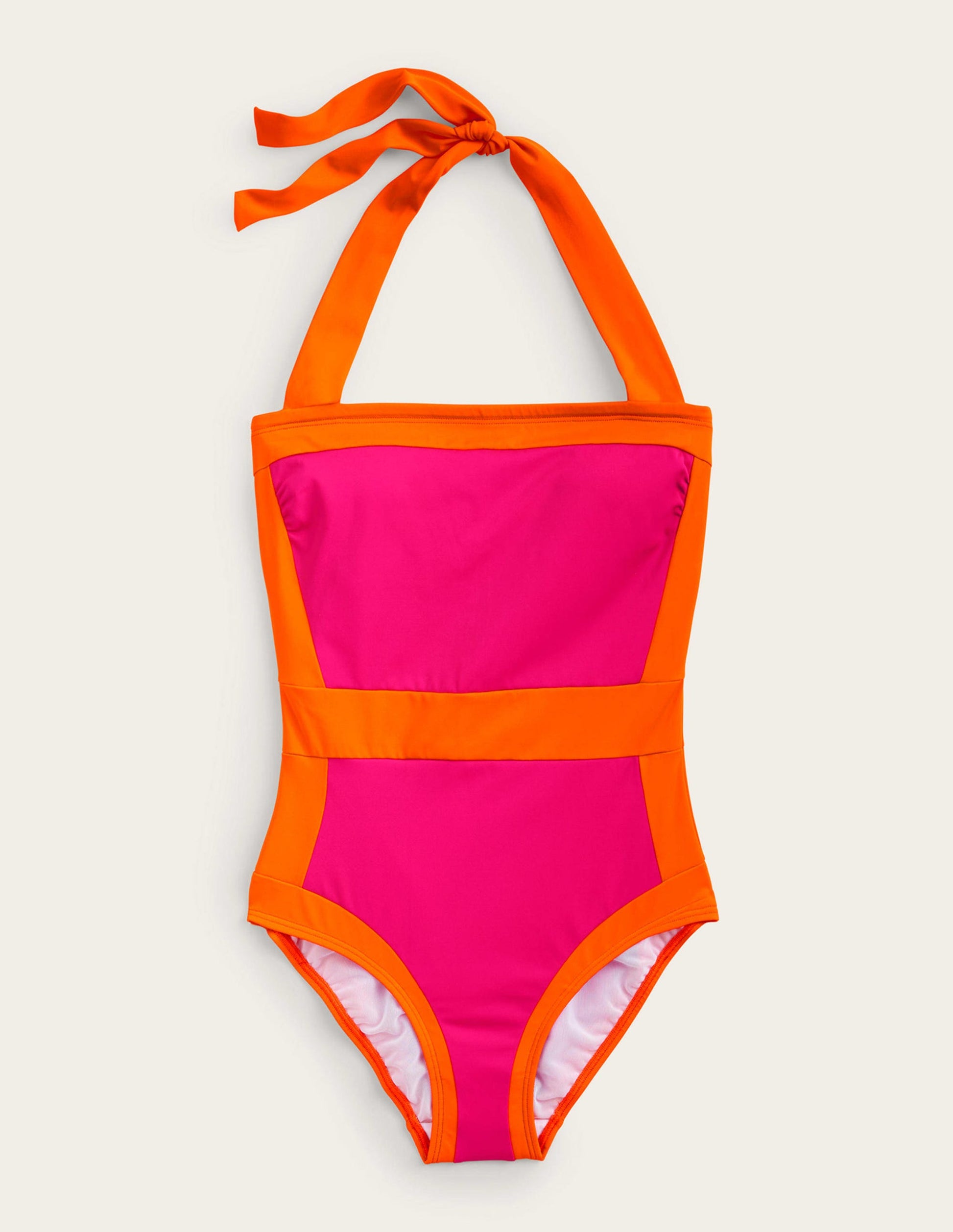 Maillot de bain dos-nu Santorini-Colourblock rose cerise-5