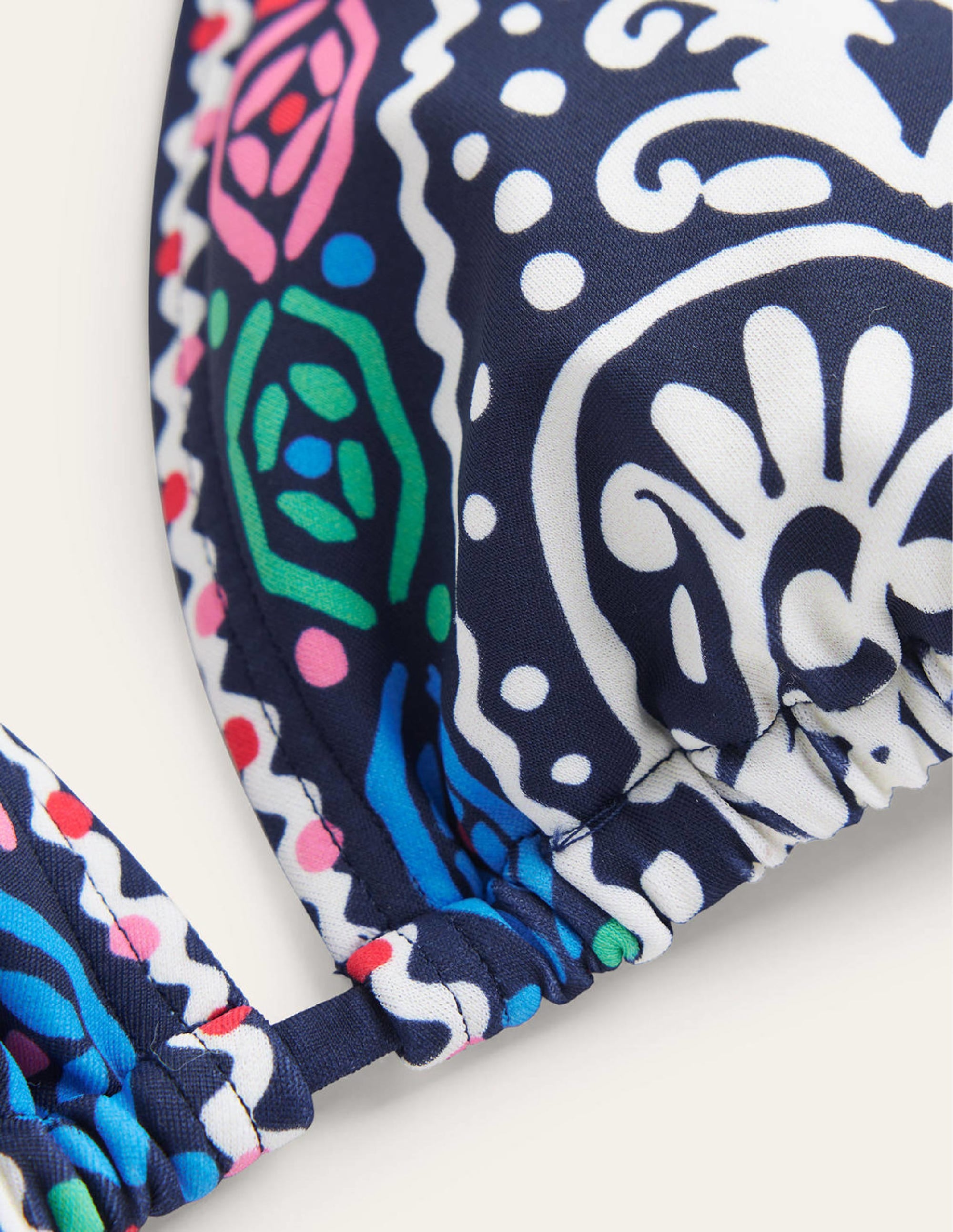 Haut de bikini Symi avec liens-Minuit, motif Kurbits Floral - Image 6