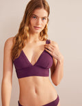 Haut de bikini col V Porto-Rayon de miel aronia