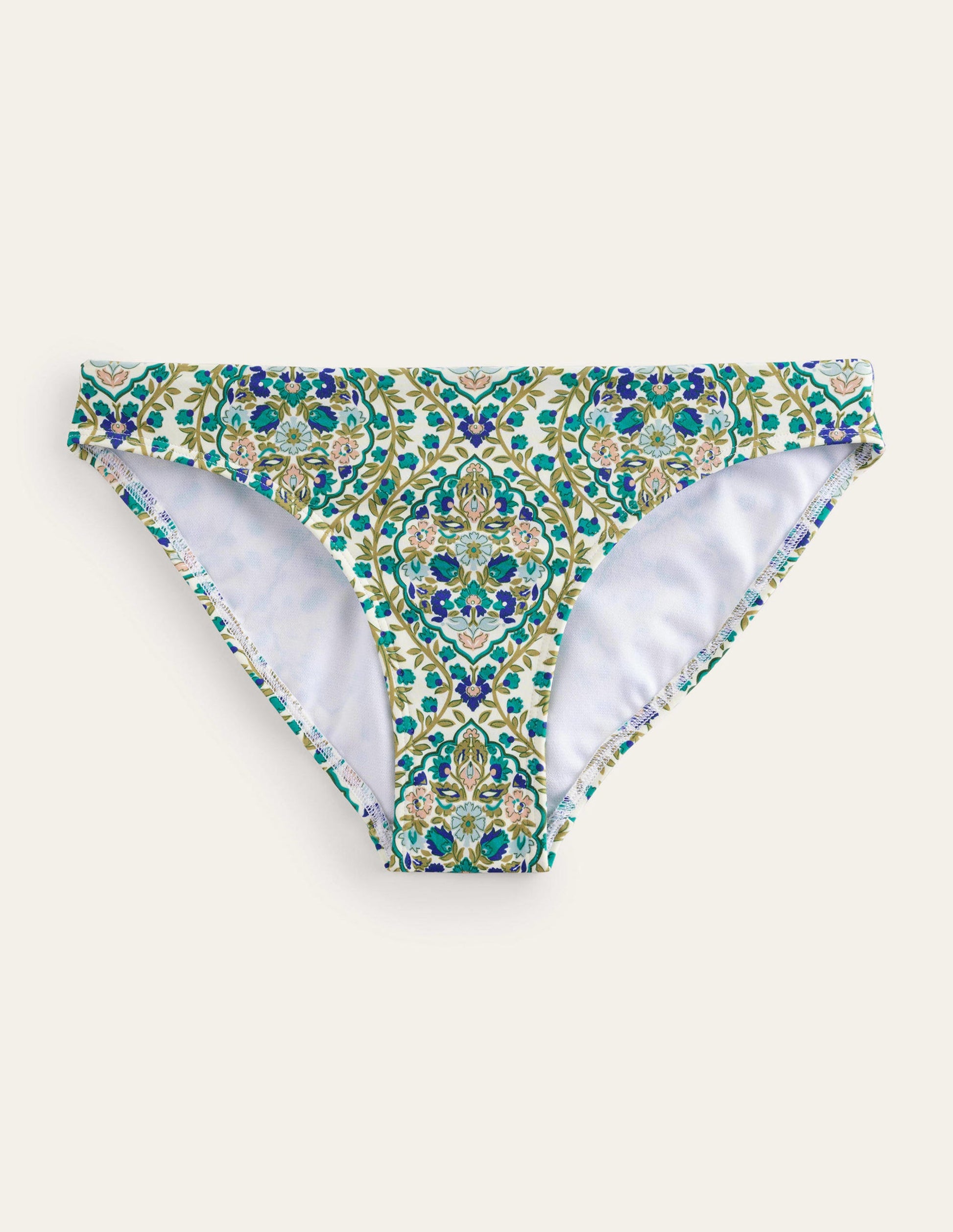Bas de bikini intemporel-Roseau de rivière, motif Vine Terrace-6