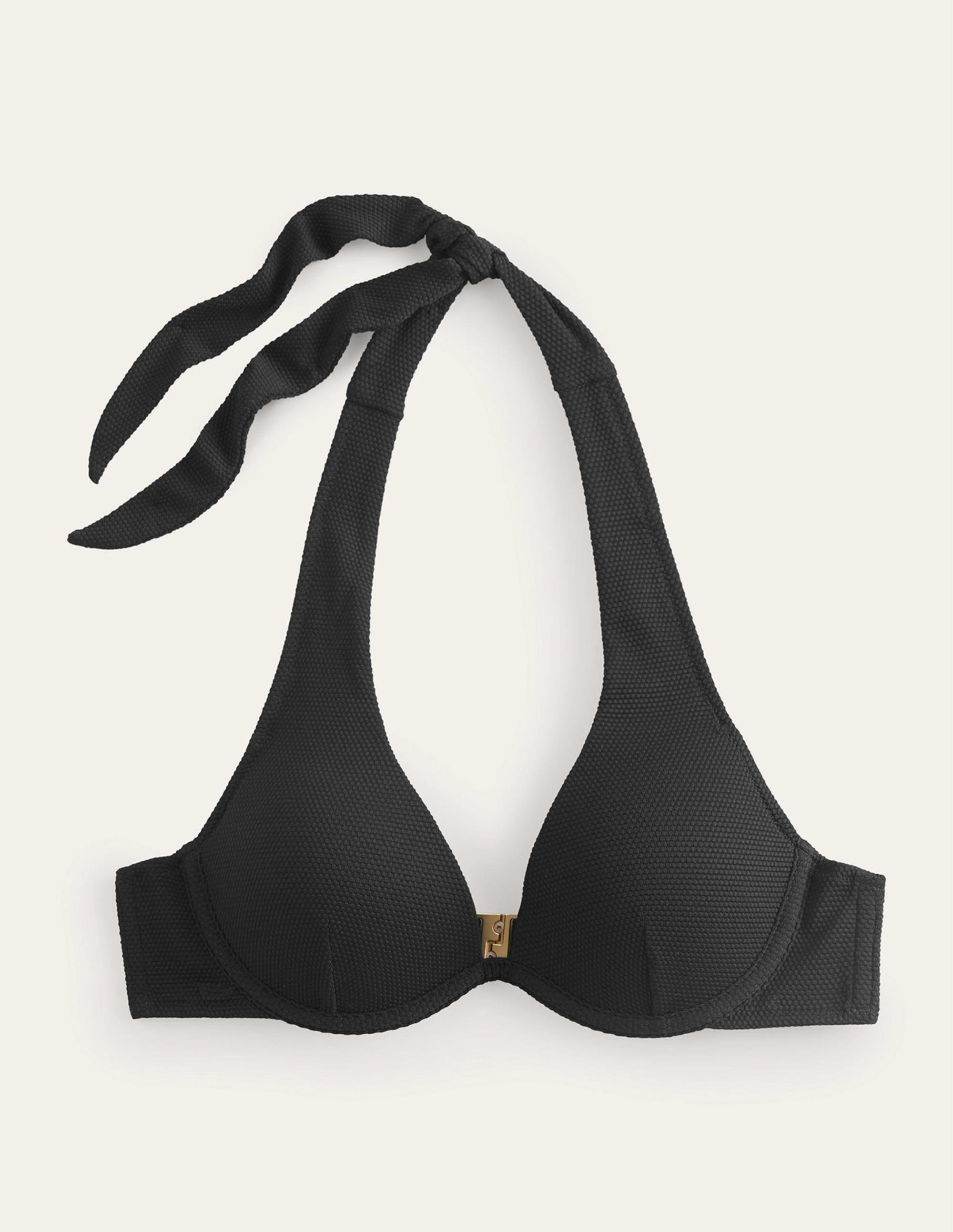 Haut de bikini push-up à armatures-Noir rayon de miel - Image 5