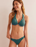 Curved-Top Bikini Bottoms-Bright Green, Multi Geo