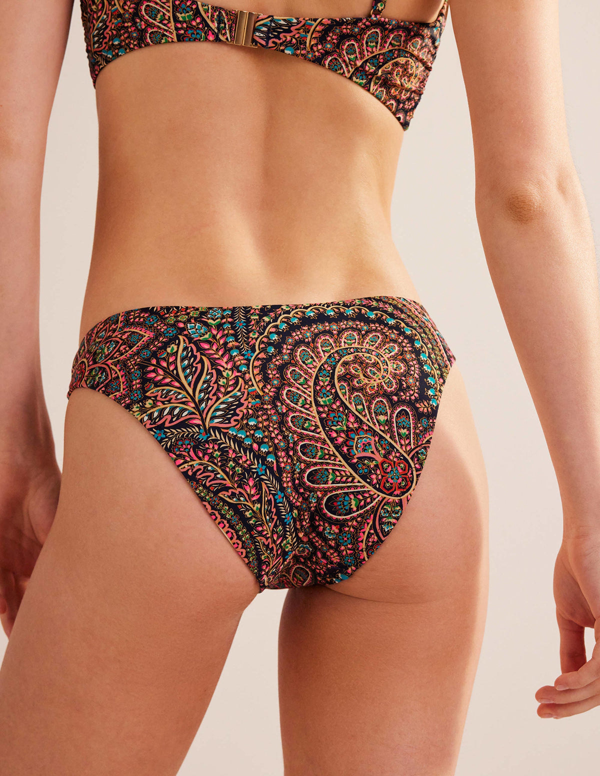 Curved-Top Bikini Bottoms-Light Navy, Palace - Image 3