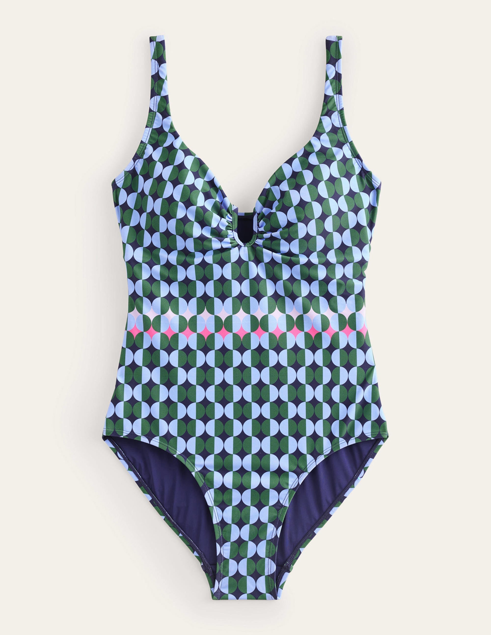 Maillot de bain avec détail en U-Barbeau, motif Multi Geo - Image 7