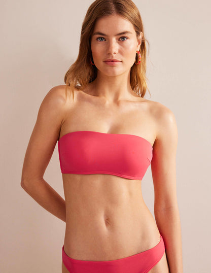 Haut de bikini bandeau à armatures-Baie rose-1