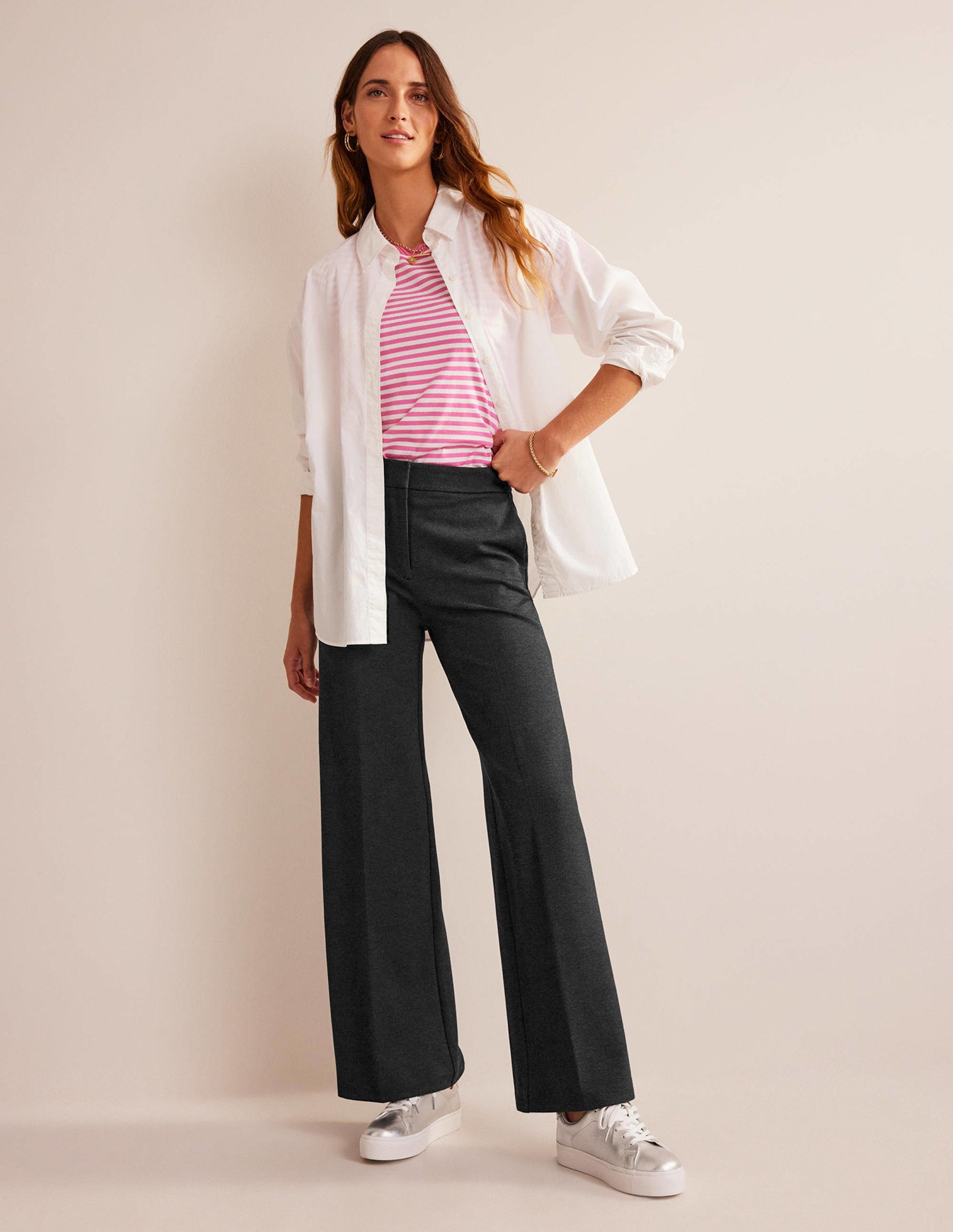 Westbourne Ponté-Hose-Anthrazit meliert-1
