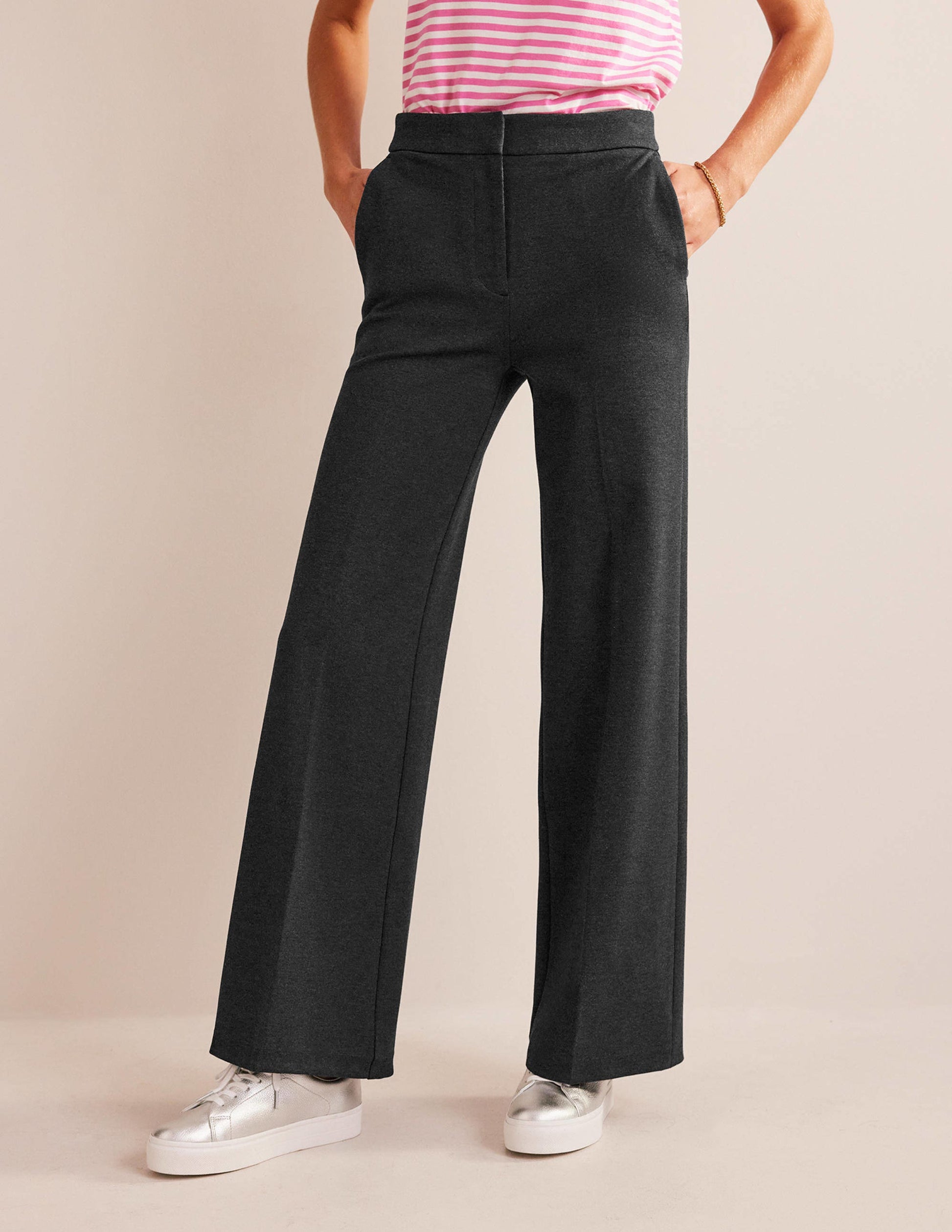 Westbourne Ponté-Hose-Anthrazit meliert-4
