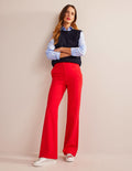 Pantalon Westbourne en point de Rome-Piment fort