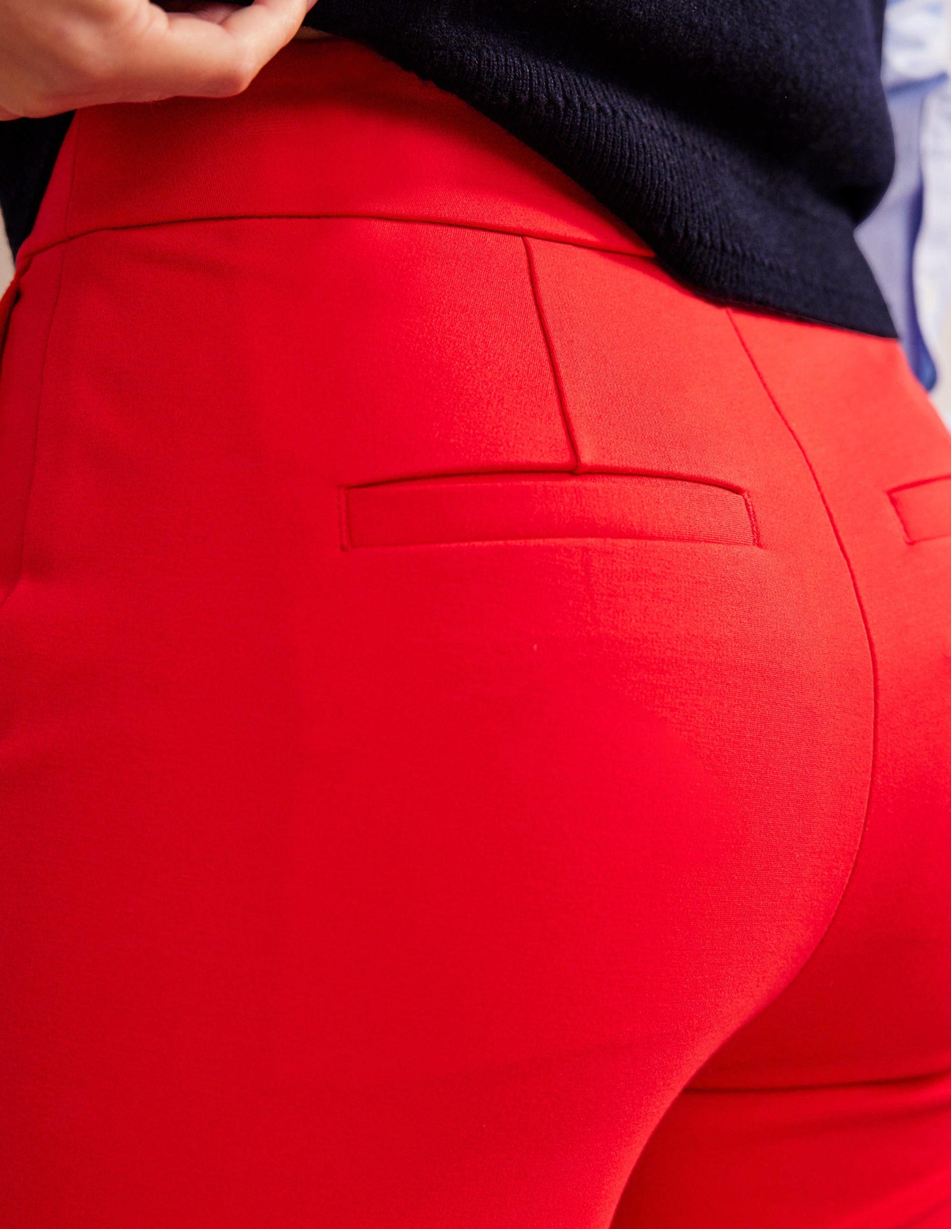 Pantalon Westbourne en point de Rome-Piment fort-2