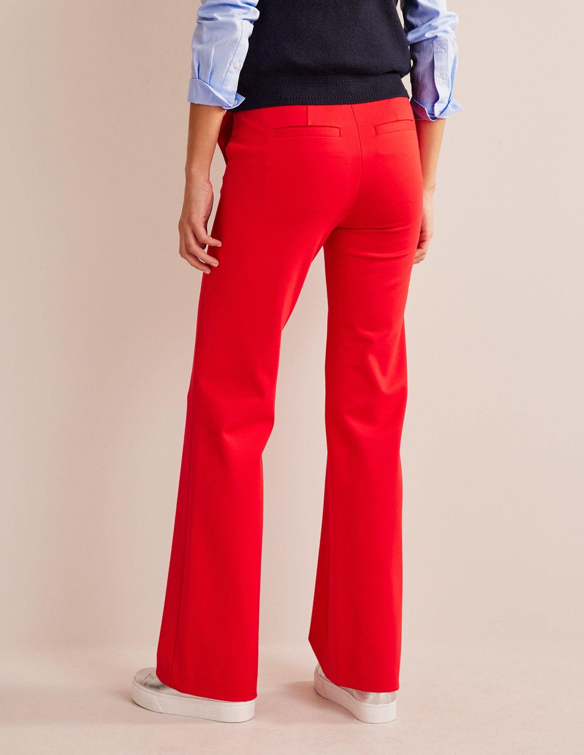 Pantalon Westbourne en point de Rome-Piment fort-3