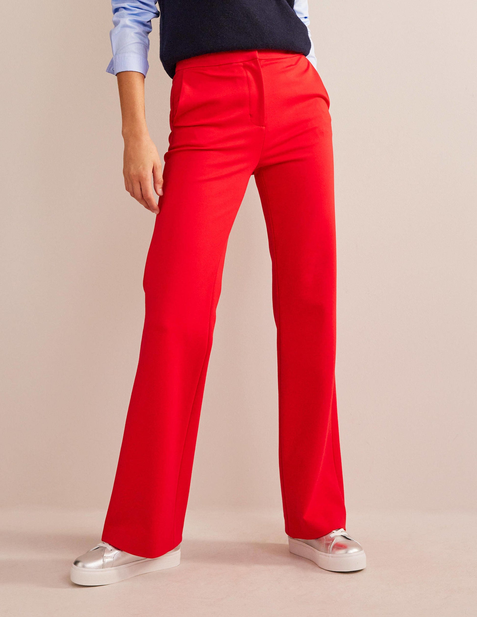 Pantalon Westbourne en point de Rome-Piment fort-4