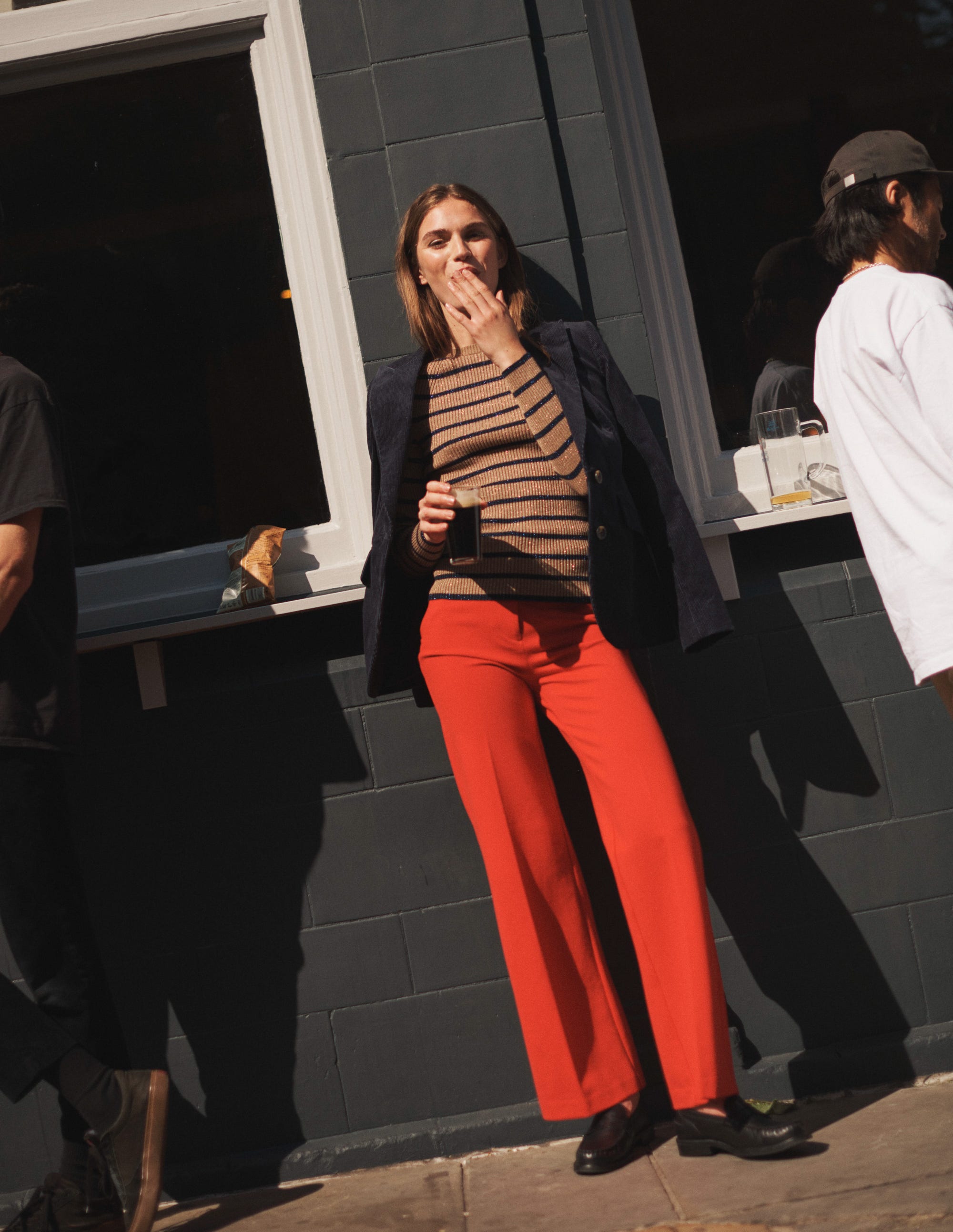 Pantalon Westbourne en point de Rome-Piment fort - Image 5