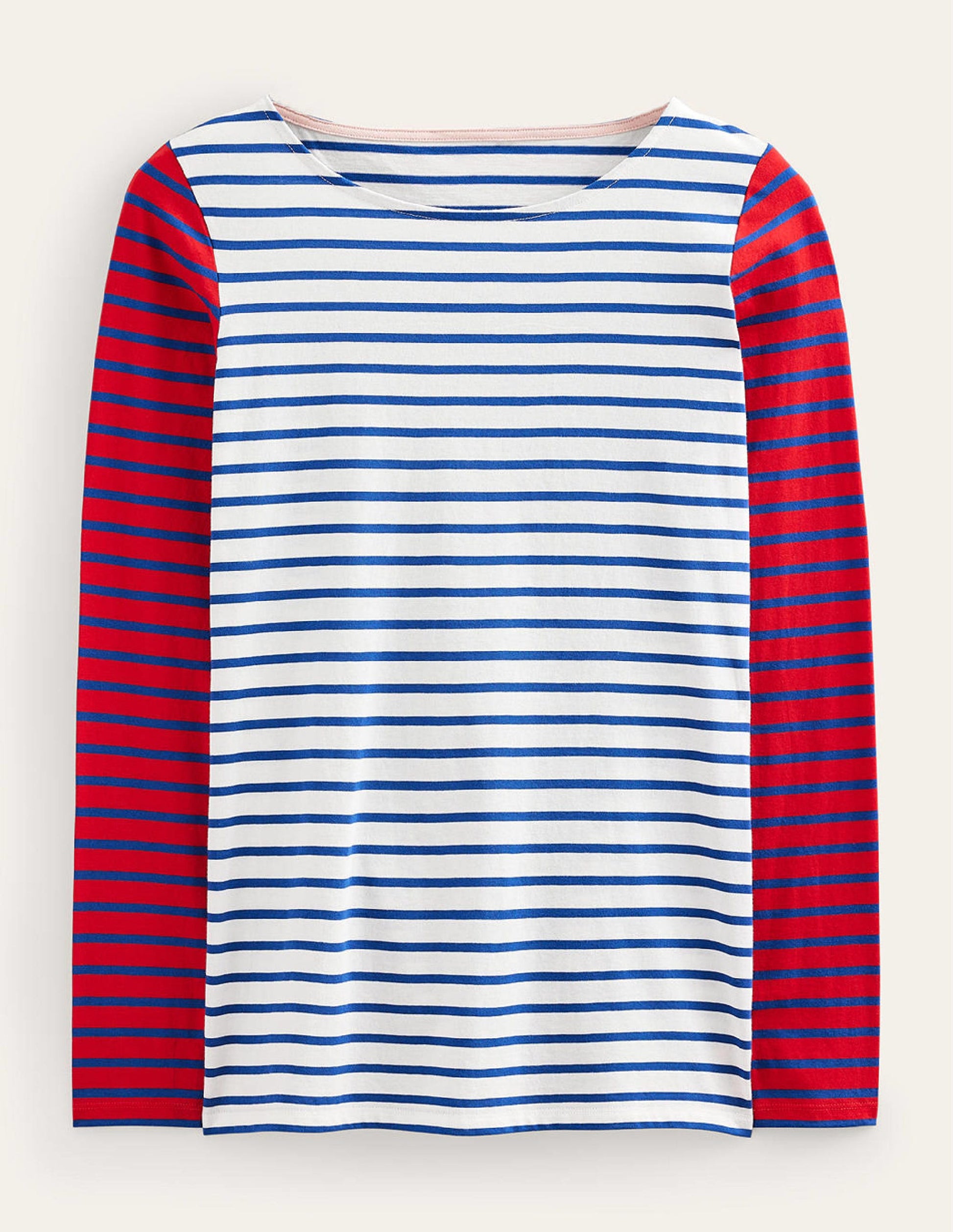 Ella Breton-Shirt mit langen Ärmeln-Naturweiß, Kobaltblau, Pepperoni-7