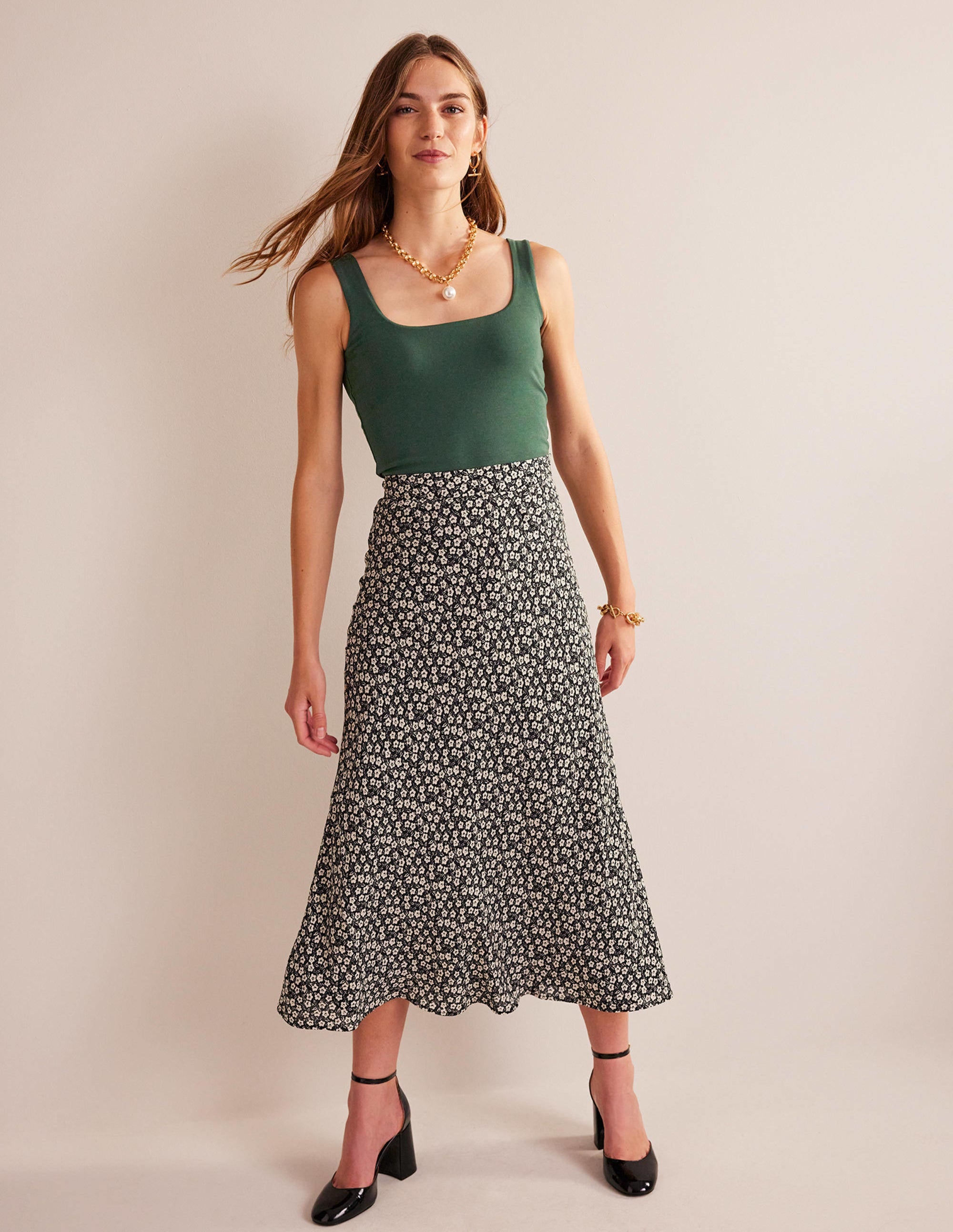 Doppellagiges Tanktop mit eckigem Ausschnitt-Chatsworth-Grün - Image 4