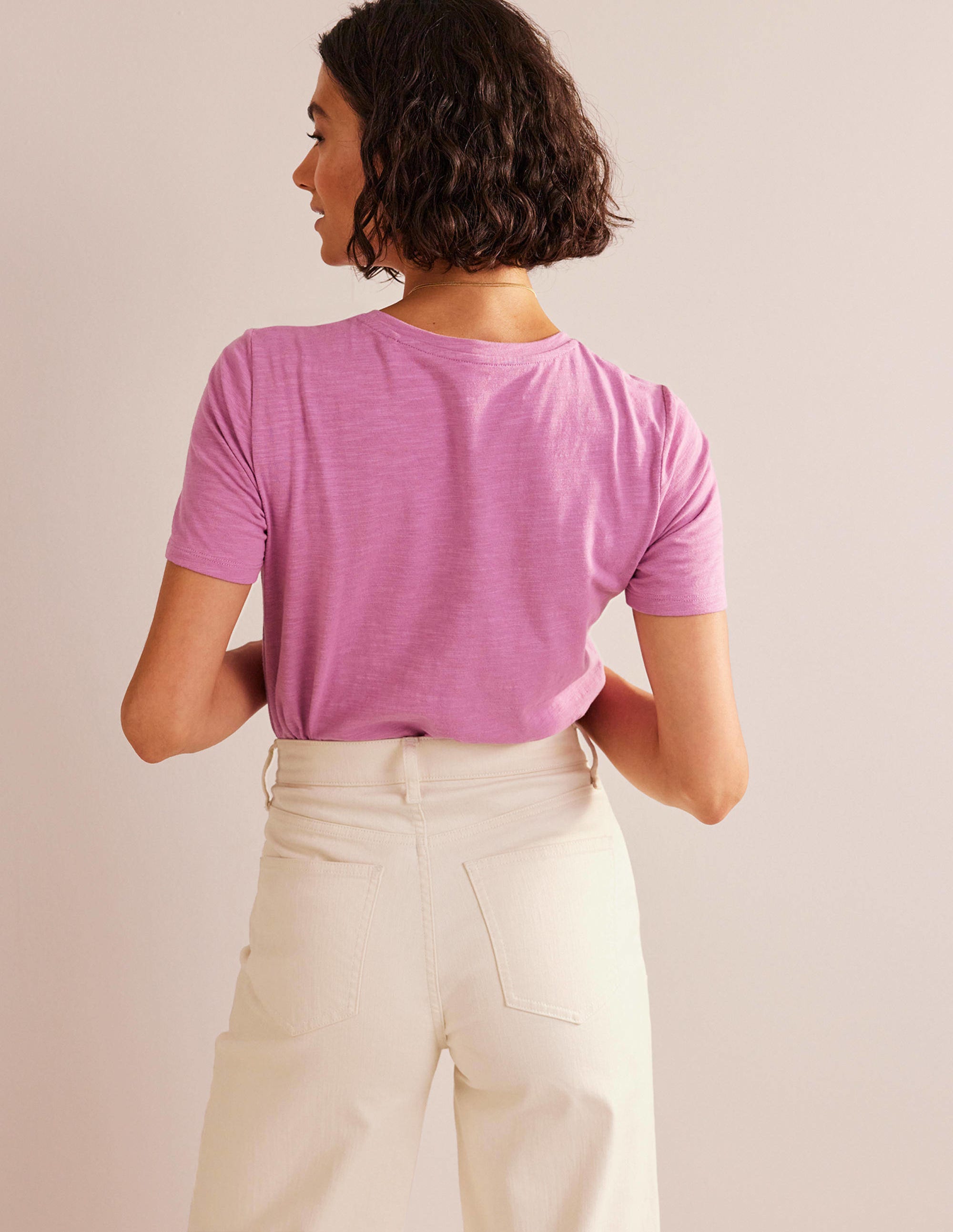 T-shirt col rond en coton-Bonbon acidulé à la fraise - Image 3