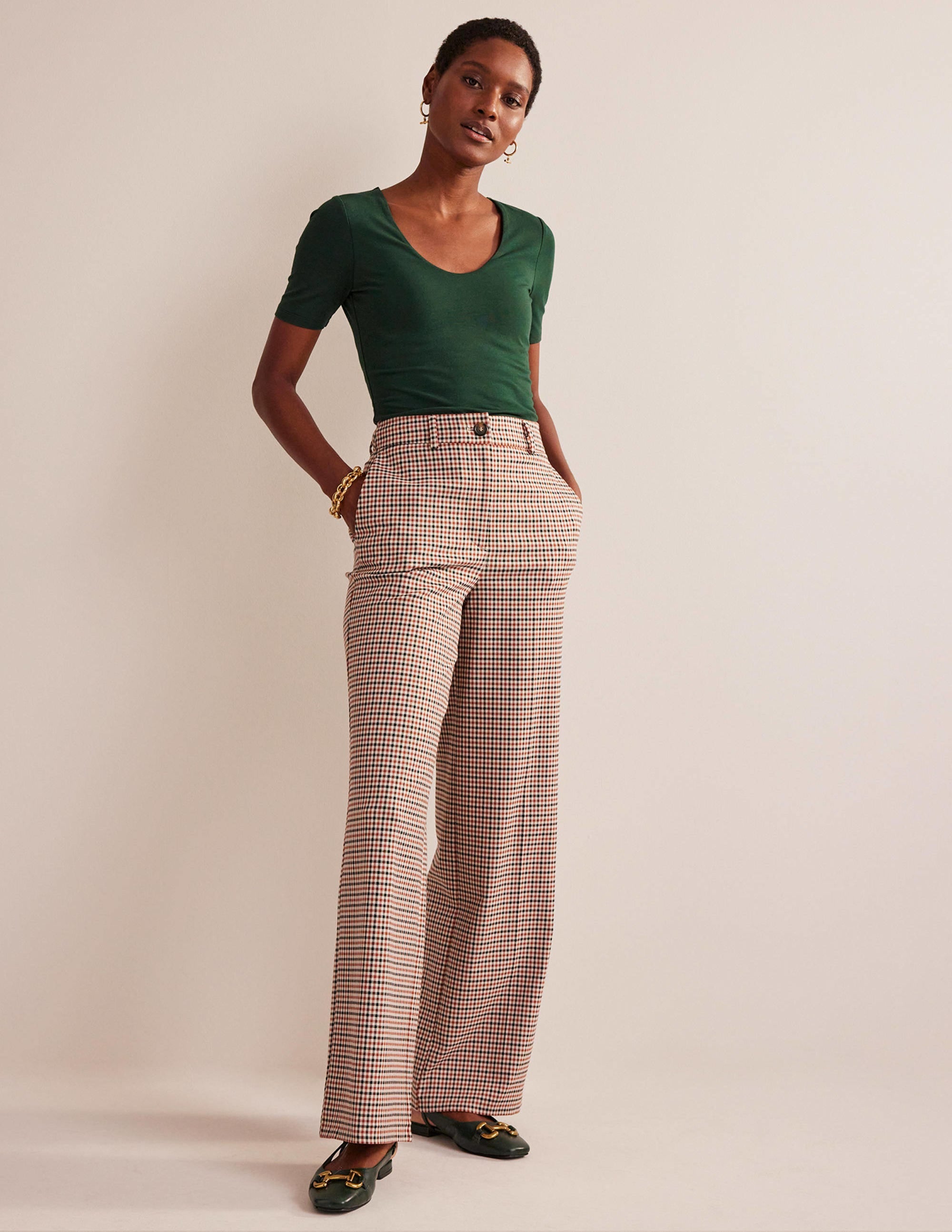 Double Layer Short Sleeve Top-Chatsworth Green - Image 4