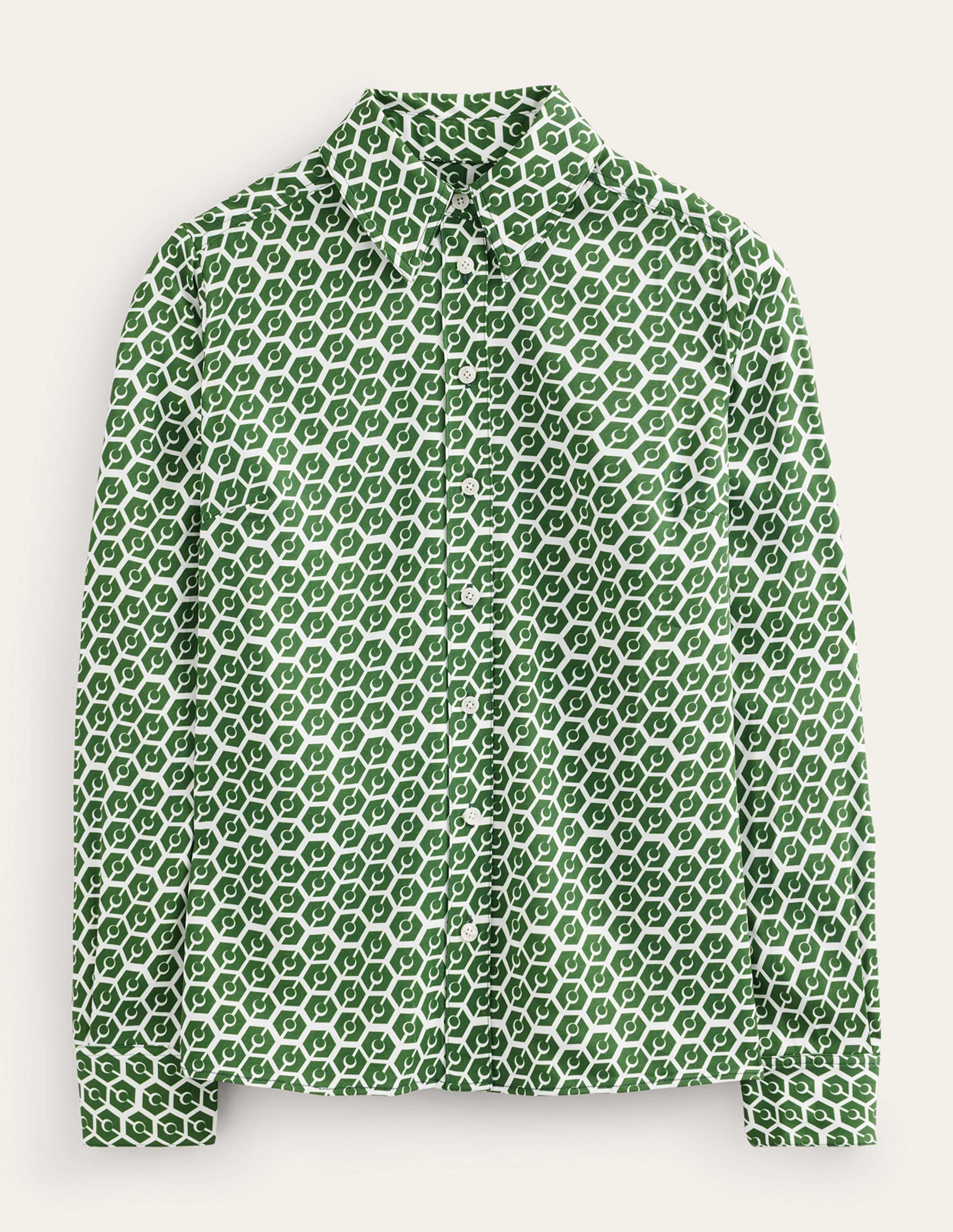 Chemise droite-Vert hivernal, motif Rêverie - Image 7