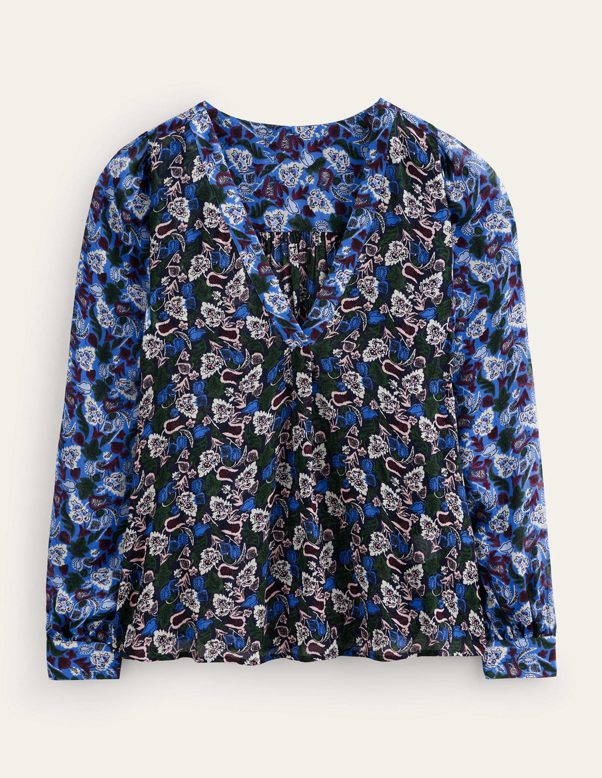 Hübsche Bluse mit V-Ausschnitt-Bunt, Tulpe - Image 8