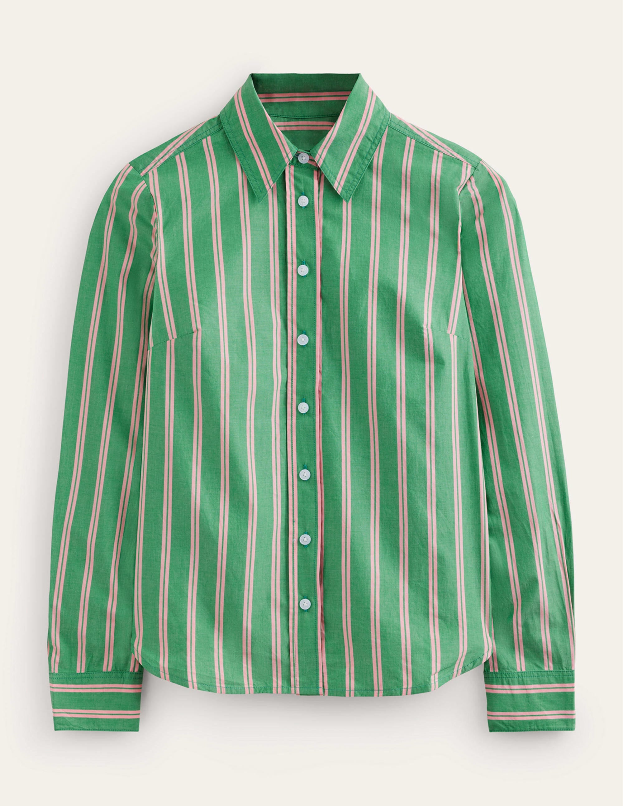 Chemise Sienna en coton-Rayé tramway vert et rose - Image 5
