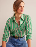 Chemise Sienna en coton-Rayé tramway vert et rose