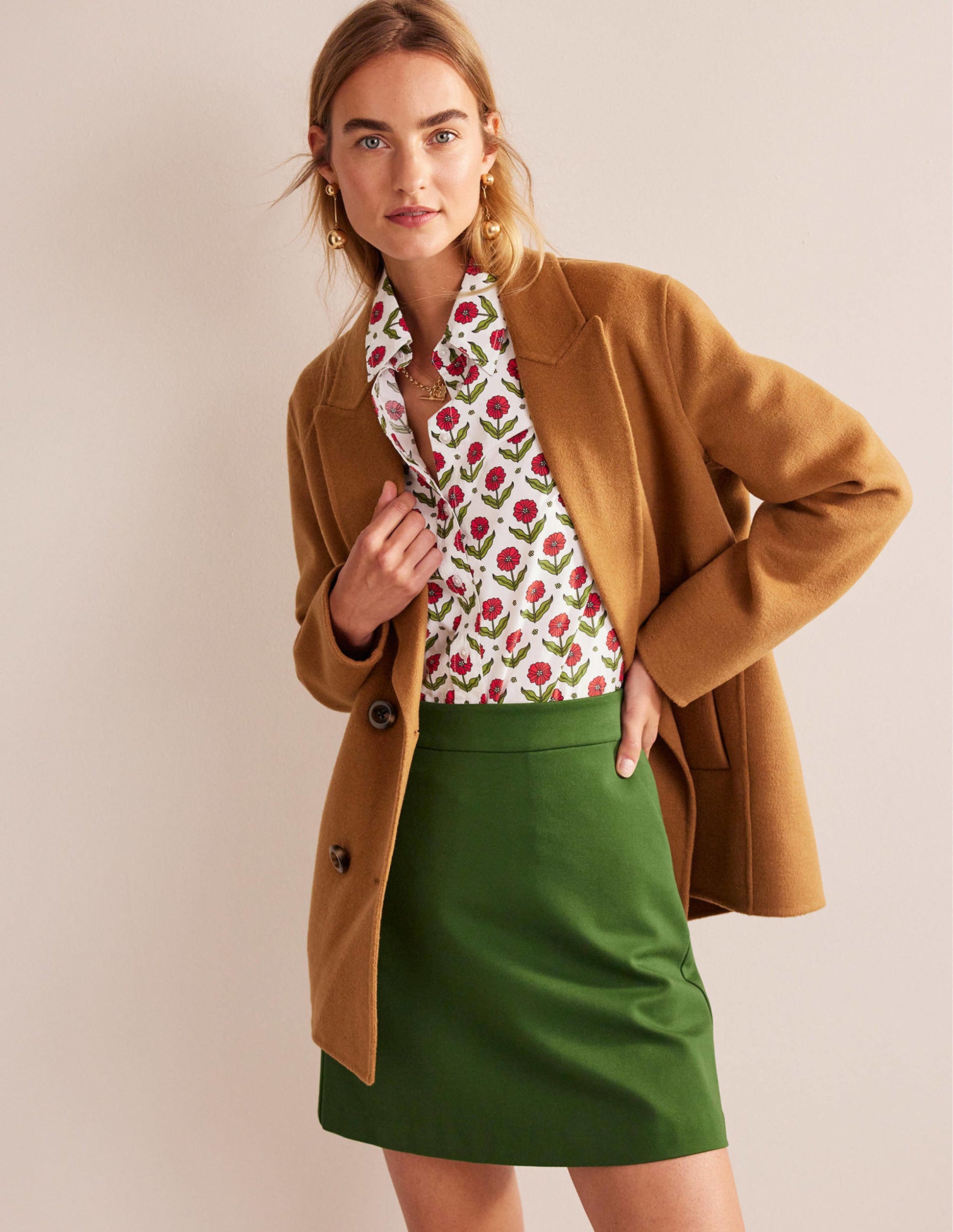 Sienna Baumwollhemd-Naturweiß, Gänseblümchenblätter-5