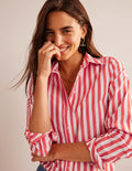 Chemise Sienna en coton-Leuchtend Rote Streifen