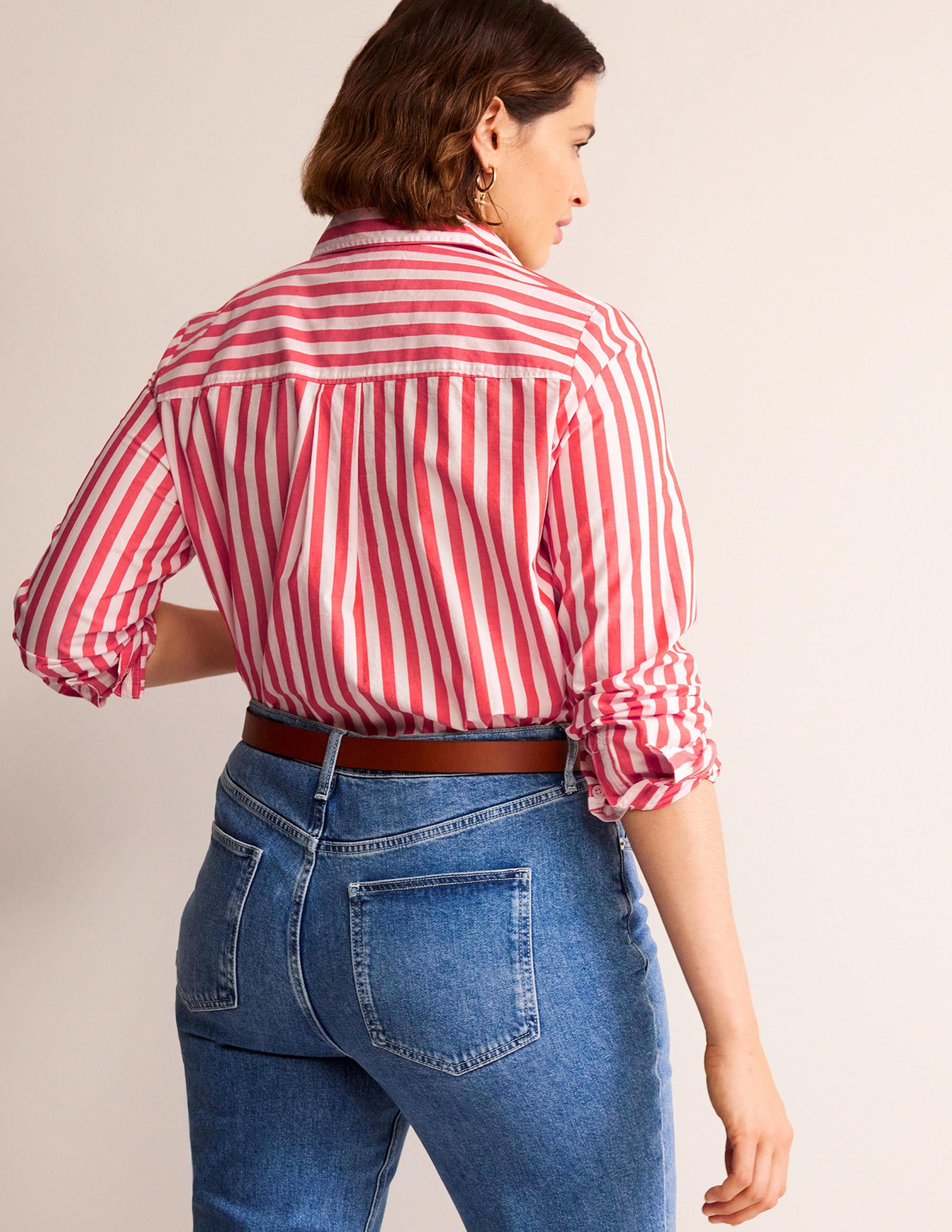 Chemise Sienna en coton-Leuchtend Rote Streifen - Image 6