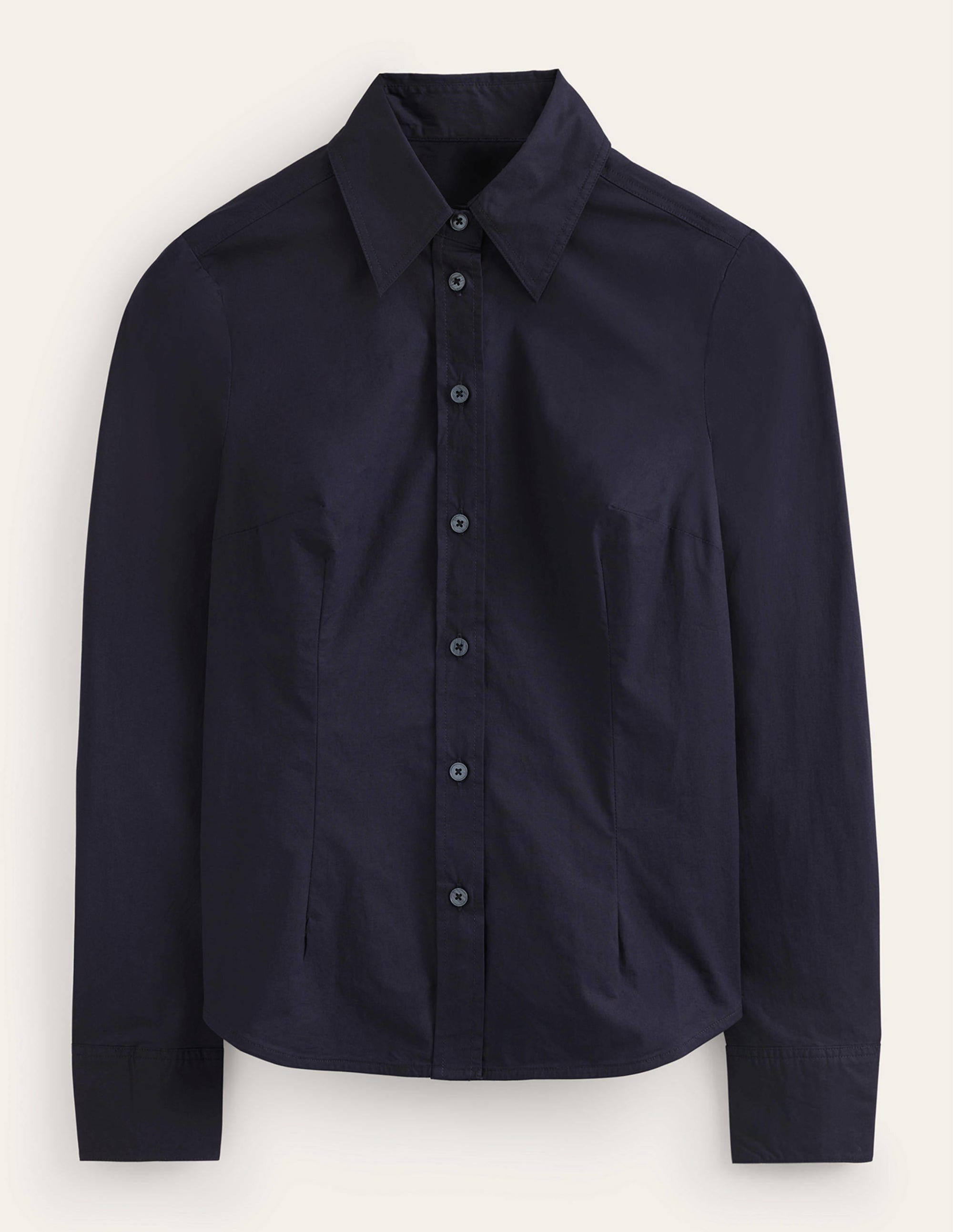 Saskia Stretch-Baumwollhemd-Aqua Marine Marl - Image 5