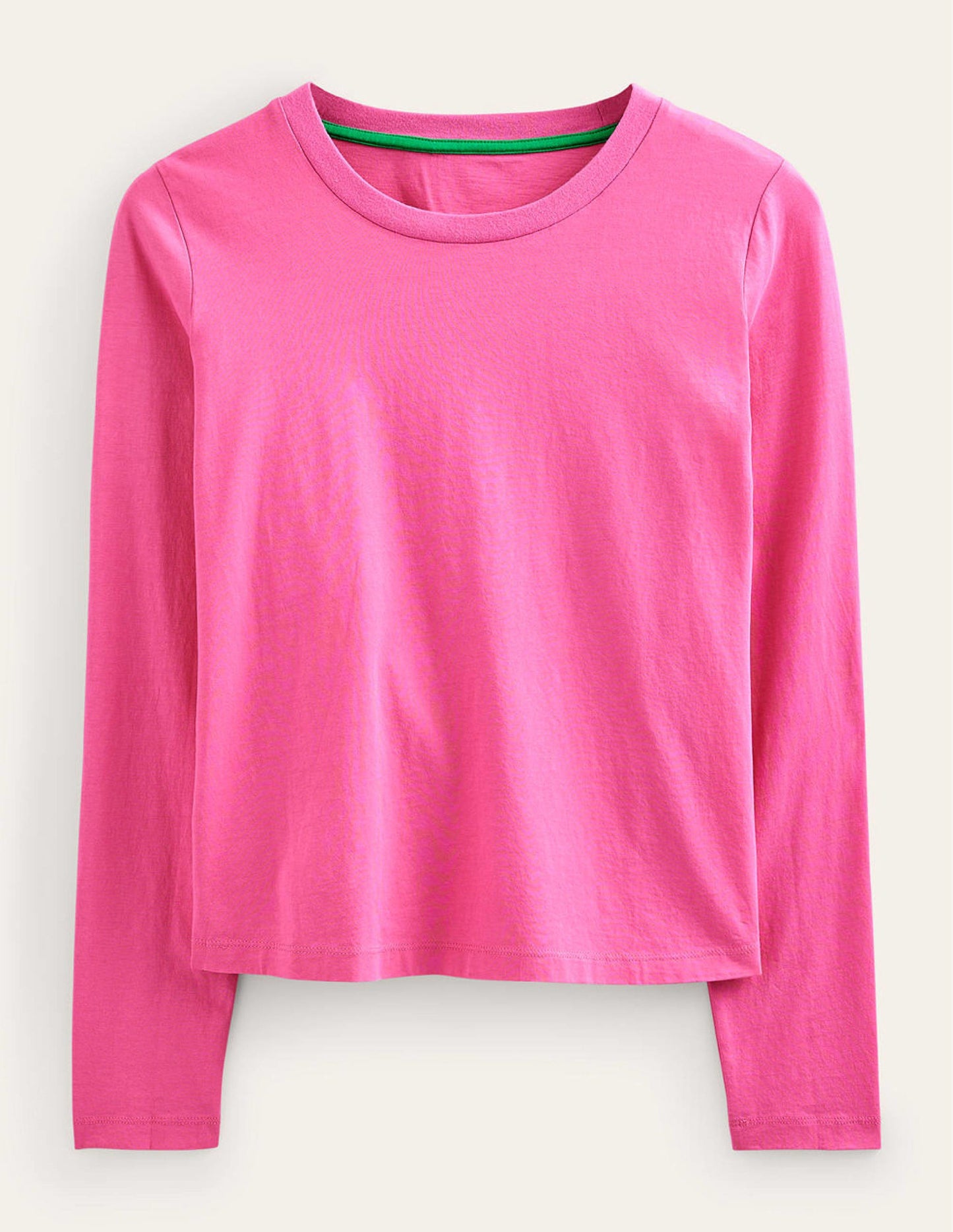 Langärmliges Oberteil aus reiner Baumwolle-Pink