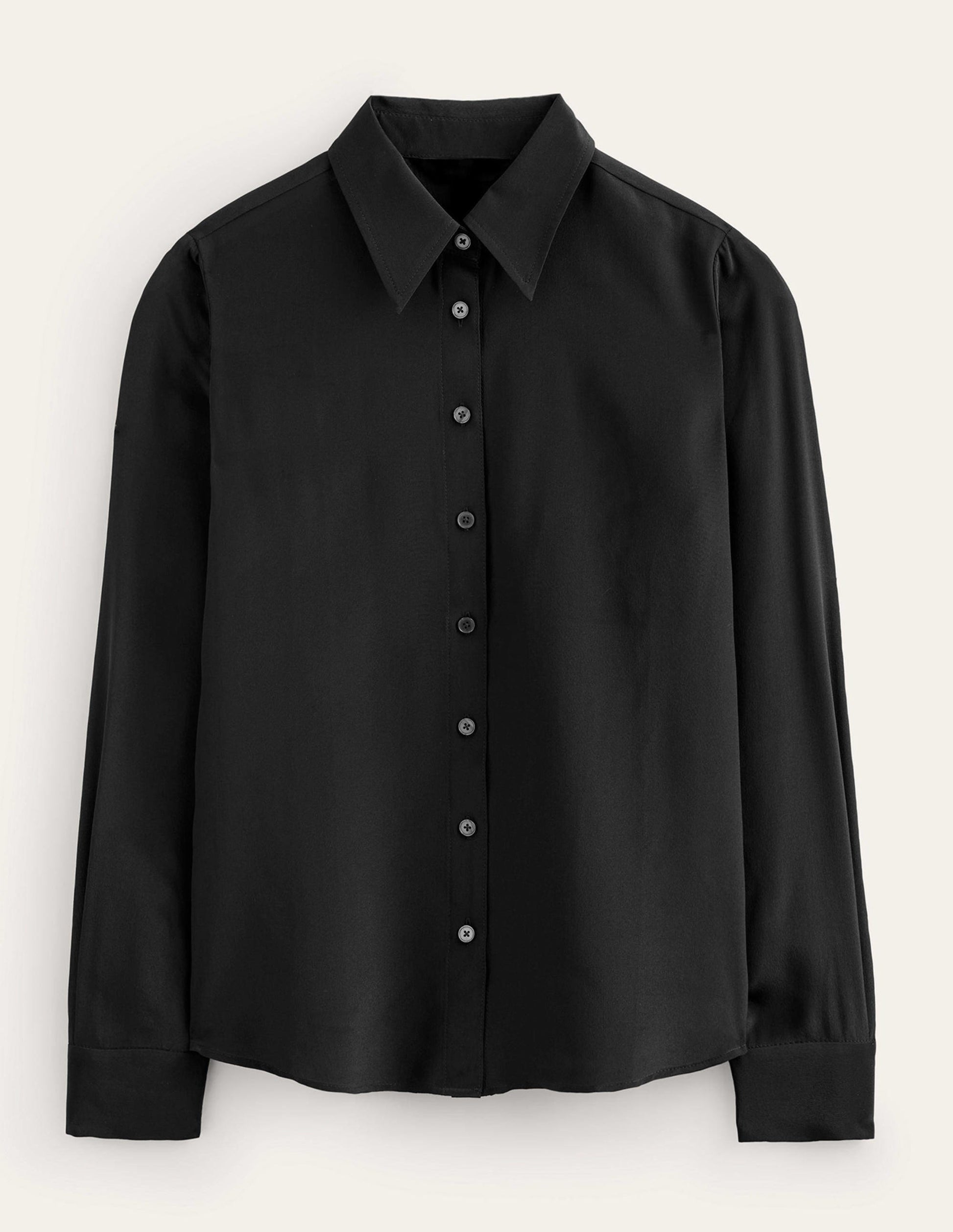 Sienna Silk Shirt-Black-5