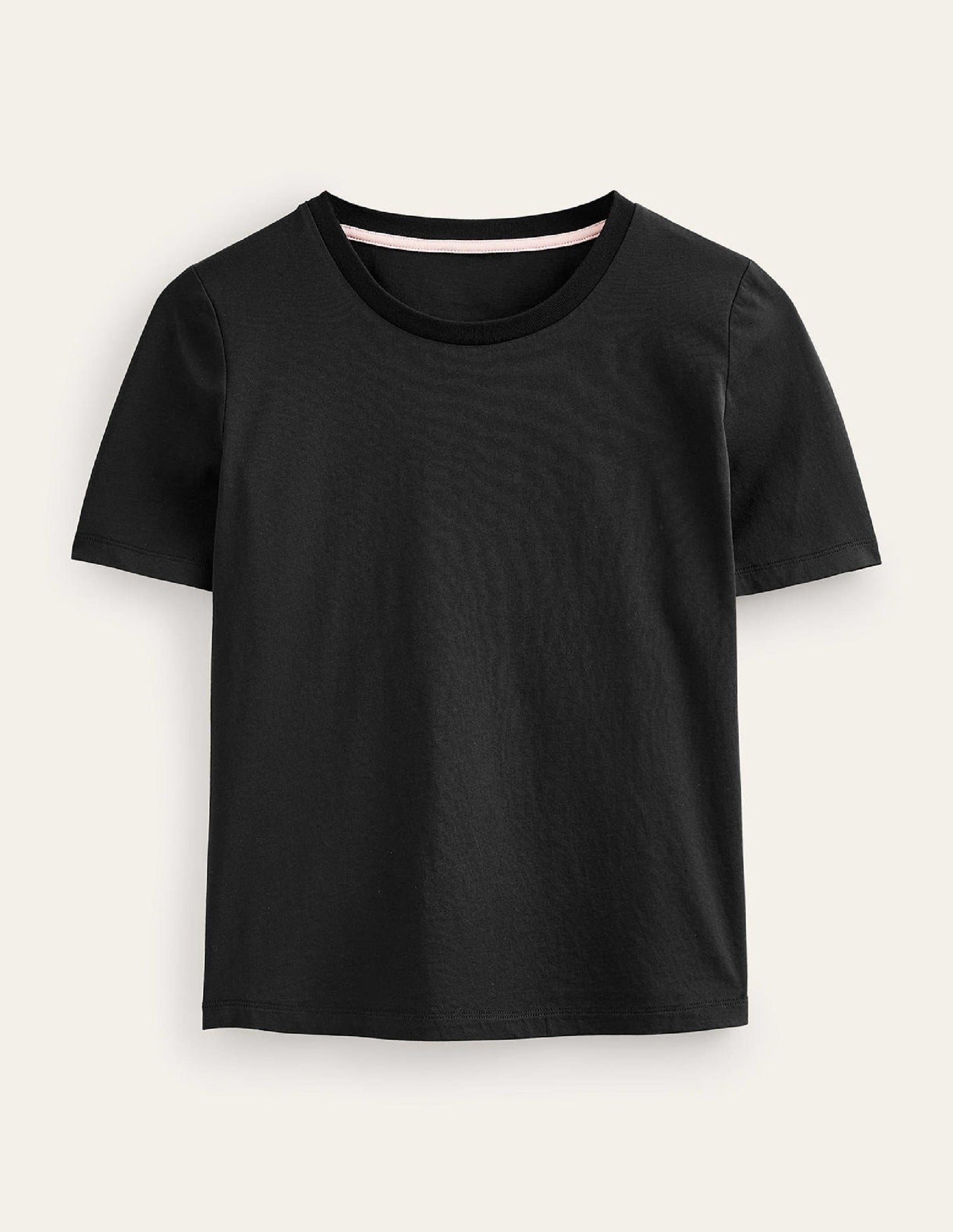 T-shirt col rond 100% coton-Noir