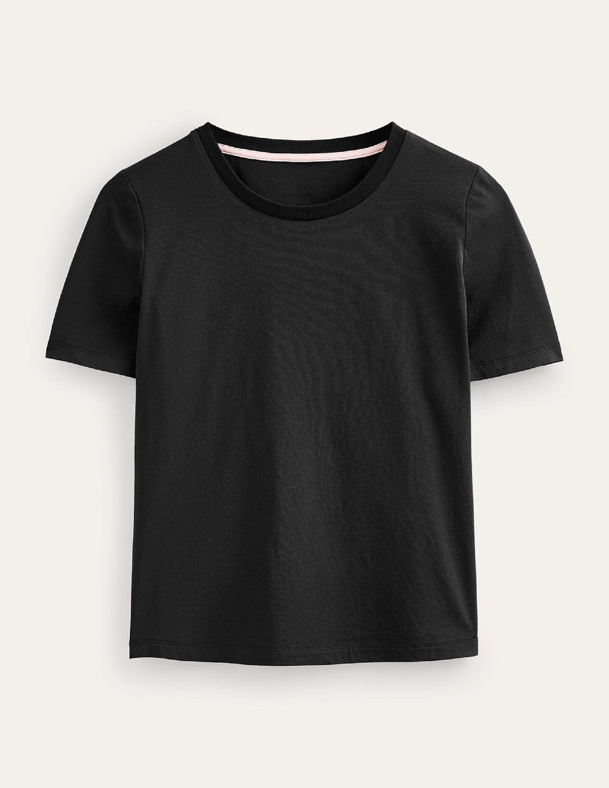 T-shirt col rond 100% coton-Noir - Image 5
