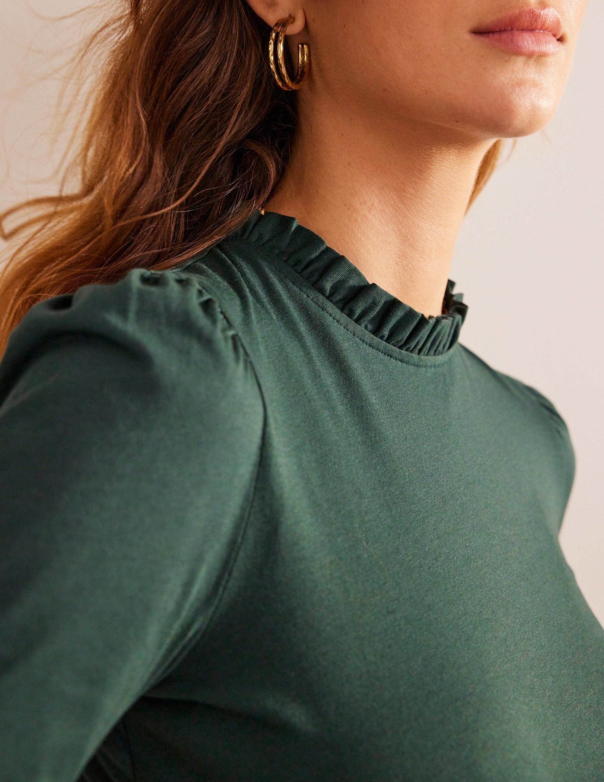 T-shirt volanté ultra-doux-Vert Chatsworth-2