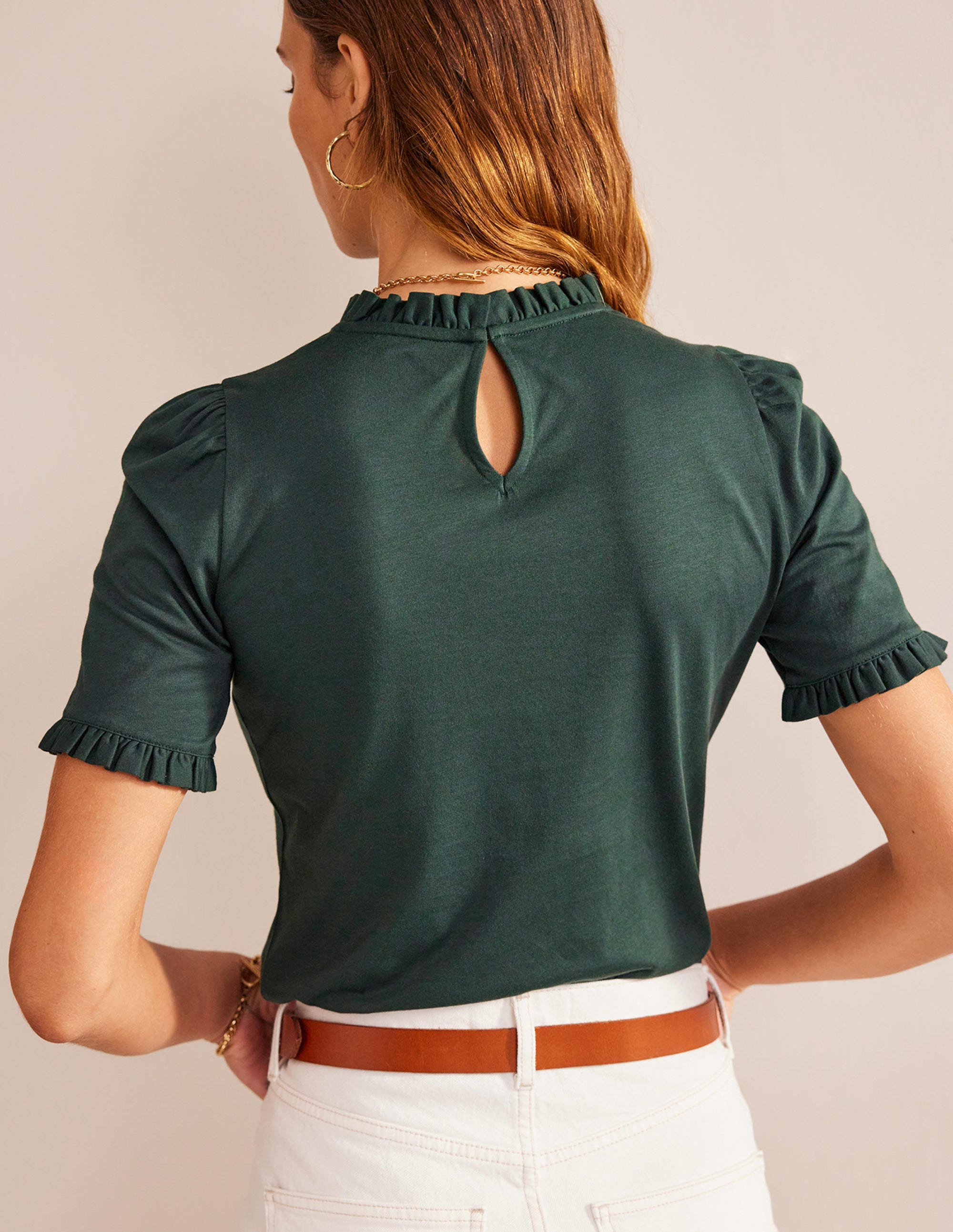 T-shirt volanté ultra-doux-Vert Chatsworth - Image 3