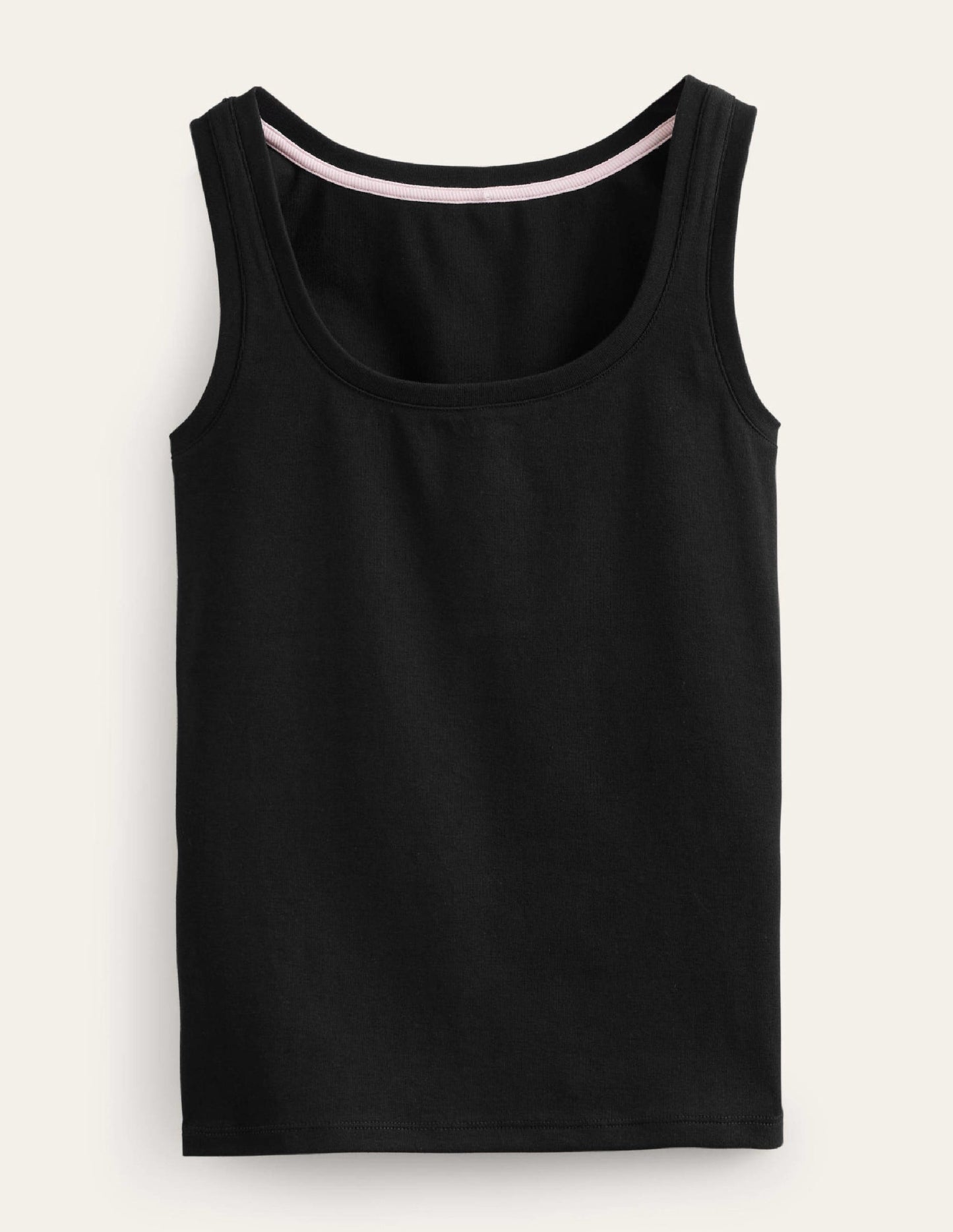 Essential Scoop-Neck Vest-Black