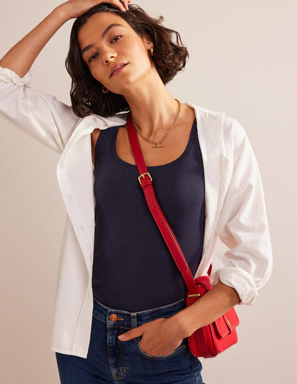 Essential Scoop-Neck Vest-Navy-4