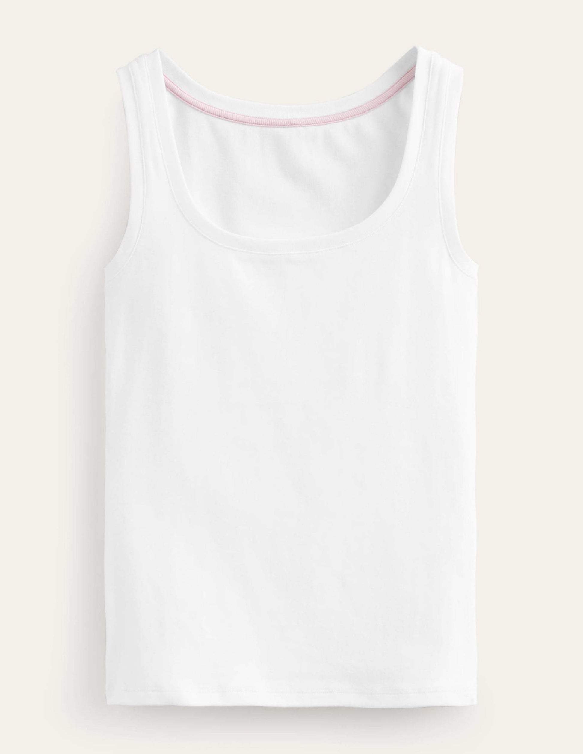 Essential Scoop-Neck Vest-White-5