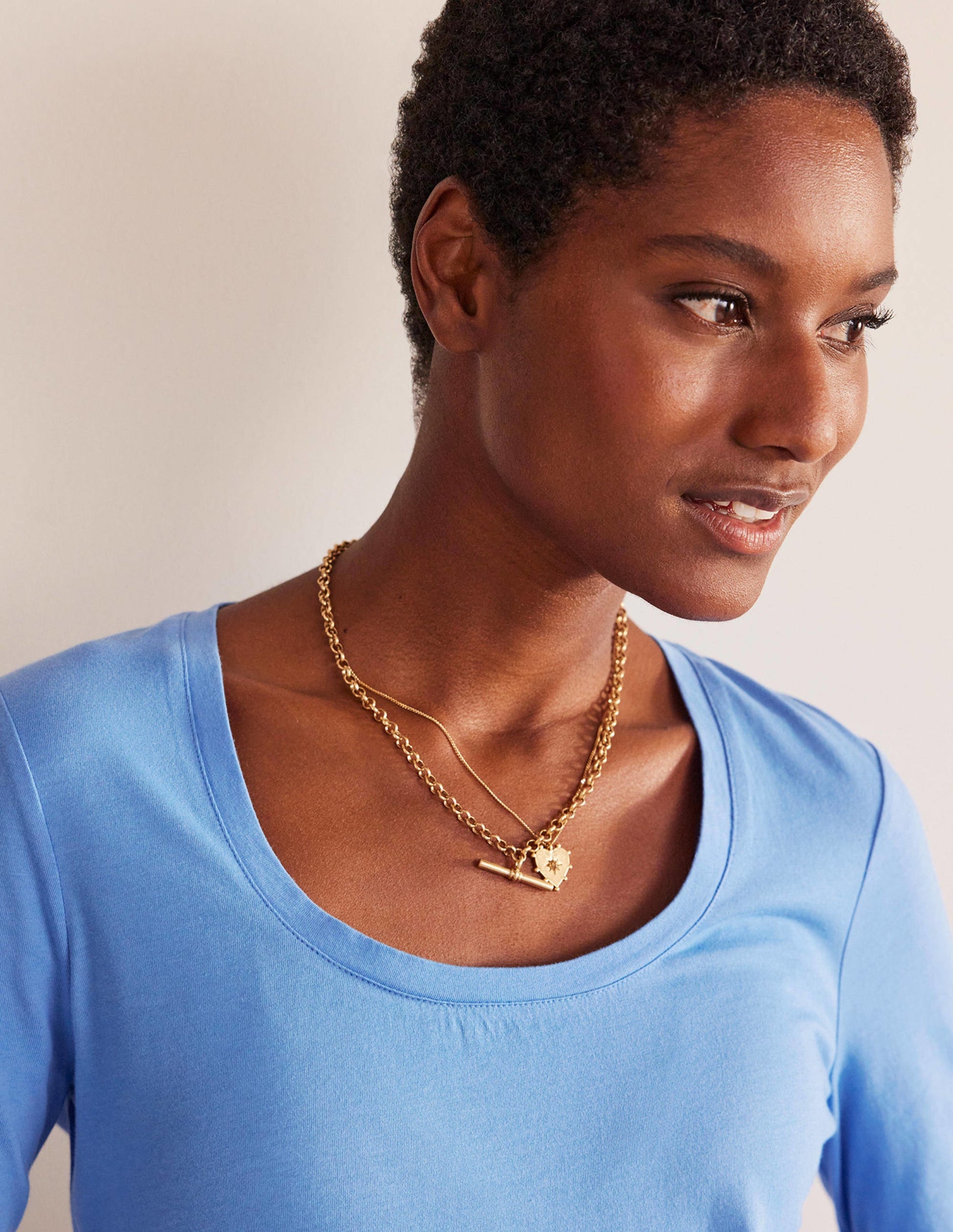 ¾-langes Oberteil mit tiefem Rundhalsausschnitt-Marina-2